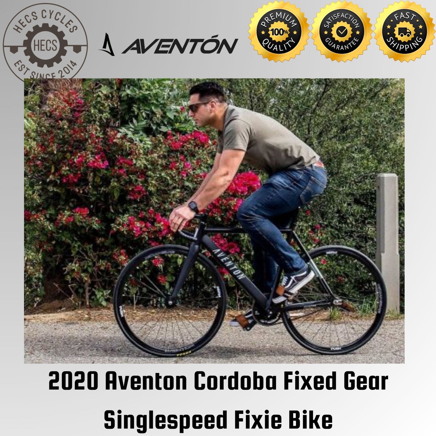 2020 Aventon Cordoba Fixed Gear Singlespeed Fixie Full Bike