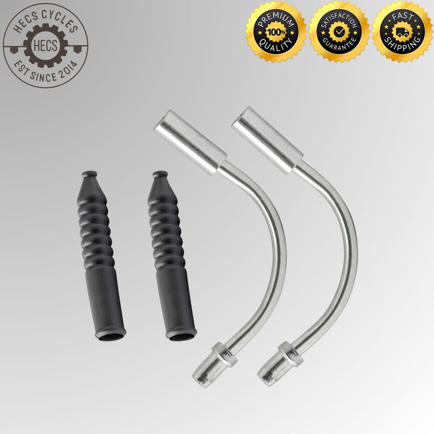 2PCS Bicycle V Brake Cable Noodle Elbow with Rubber Dust Boot MTB Road Bike Brake Cable Protector Accessories