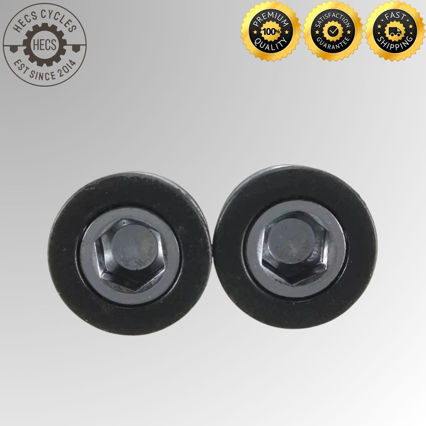 2 Pieces M8 Bicycle Crank Arm Bolts Hex Head Waterproof Axle Screws for MTB Road Bike