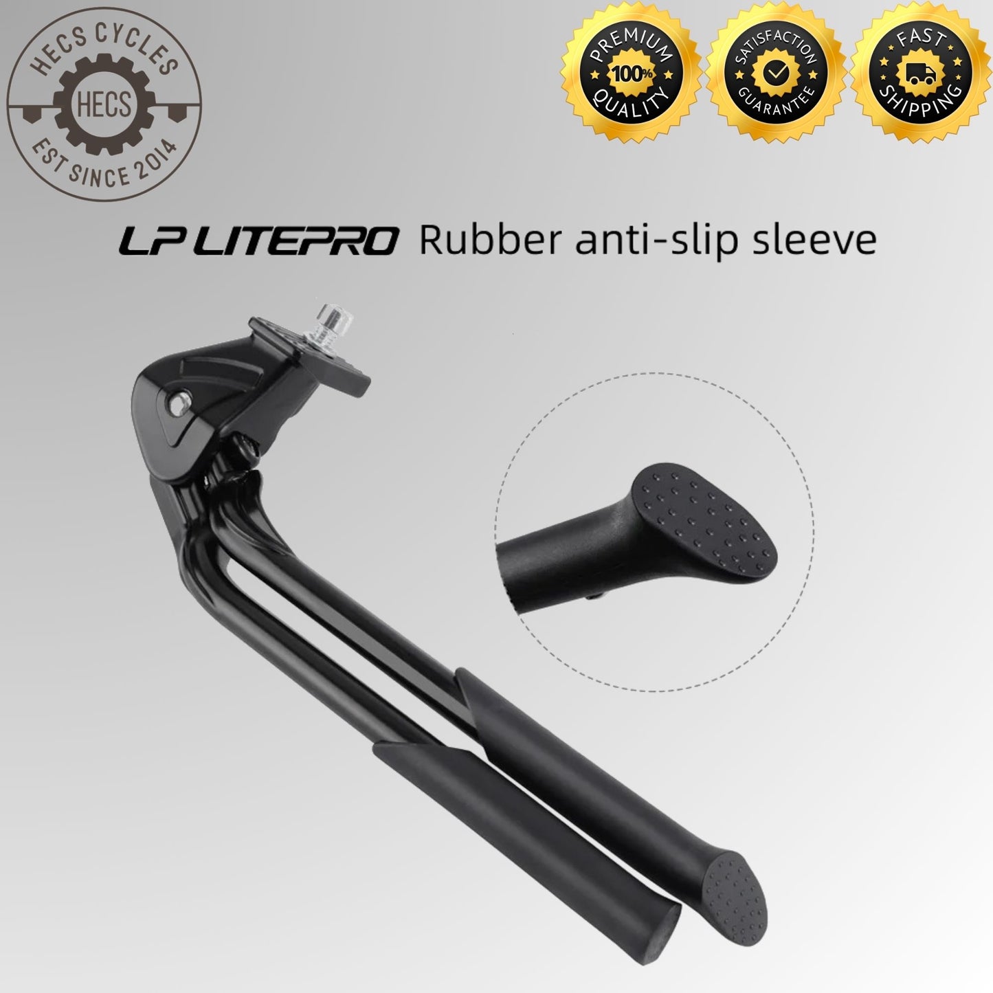 Adjustable Double Kickstand for Foldables & Mountain Bikes Mid-Mount Bicycle Parking Stand with Foot Rest