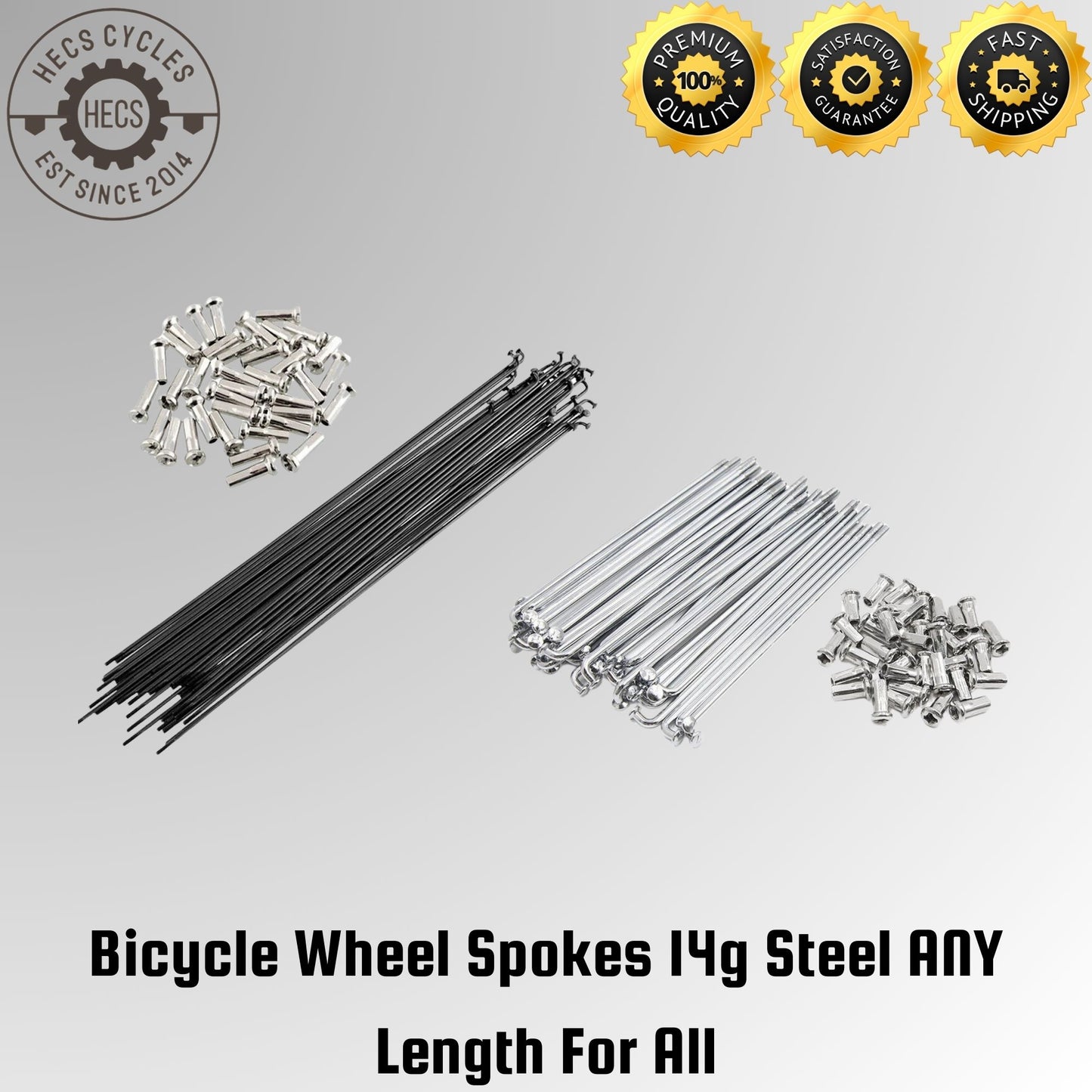 Bicycle Wheel Spoke Spokes 14G Steel J Bend ANY Length For All