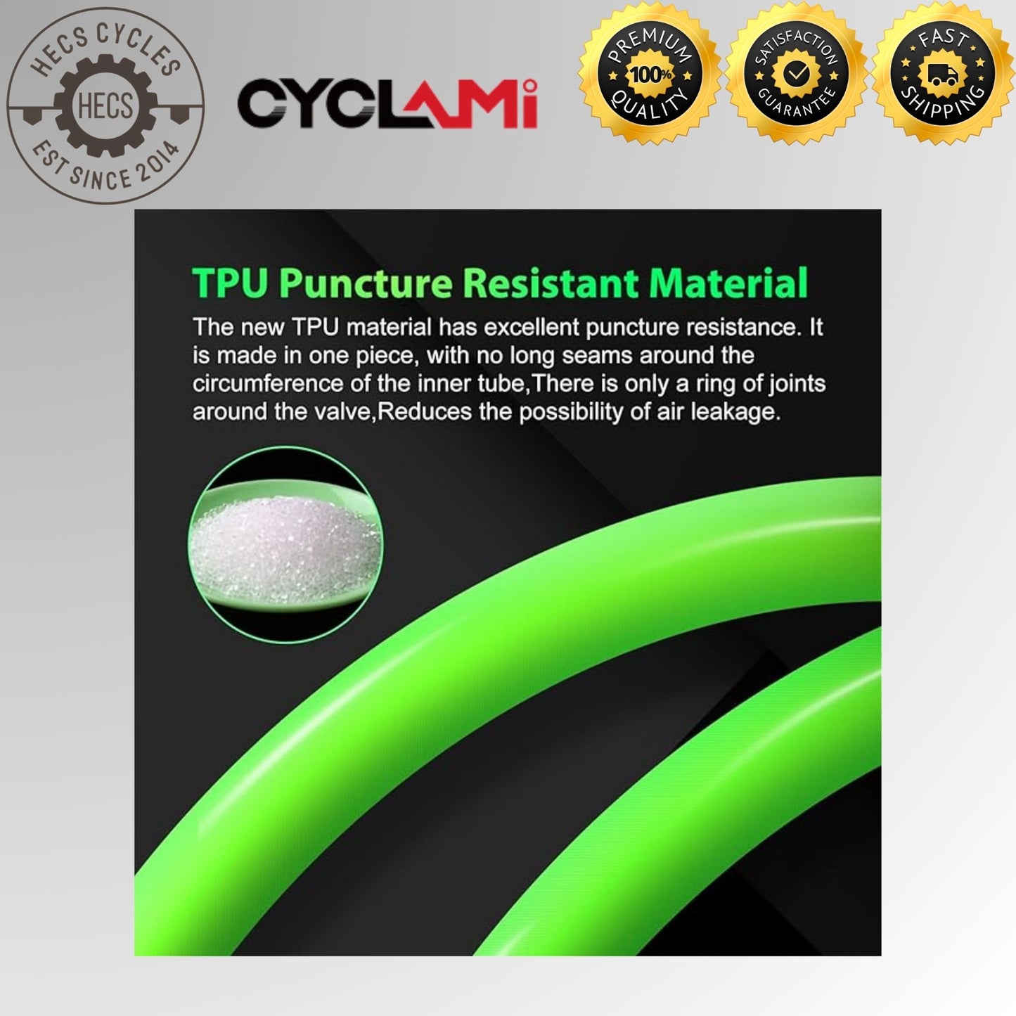 CYCLami Ultralight TPU Bike Inner Tube, 700 x 18/25/28/32, 26", 27.5", 29" Road and MTB Bicycle Tire