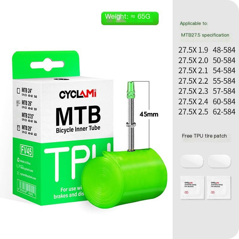 CYCLami Ultralight TPU Bike Inner Tube, 700 x 18/25/28/32, 26", 27.5", 29" Road and MTB Bicycle Tire