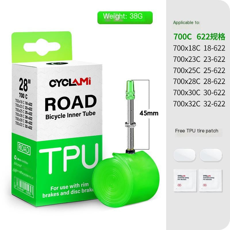 CYCLami Ultralight TPU Bike Inner Tube, 700 x 18/25/28/32, 26", 27.5", 29" Road and MTB Bicycle Tire