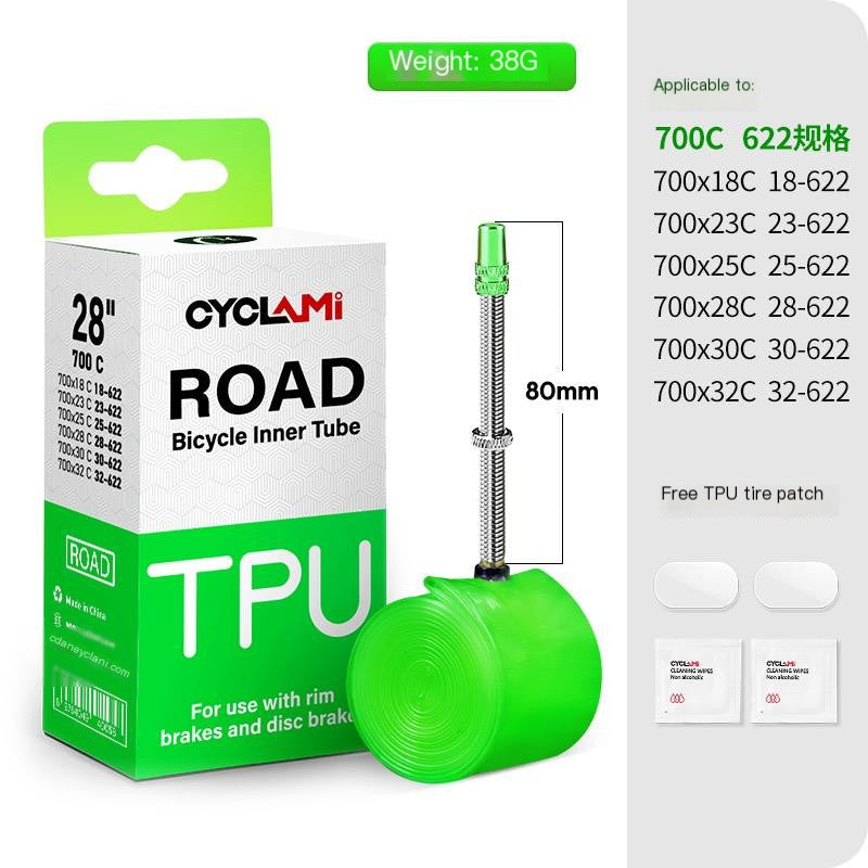 CYCLami Ultralight TPU Bike Inner Tube, 700 x 18/25/28/32, 26", 27.5", 29" Road and MTB Bicycle Tire