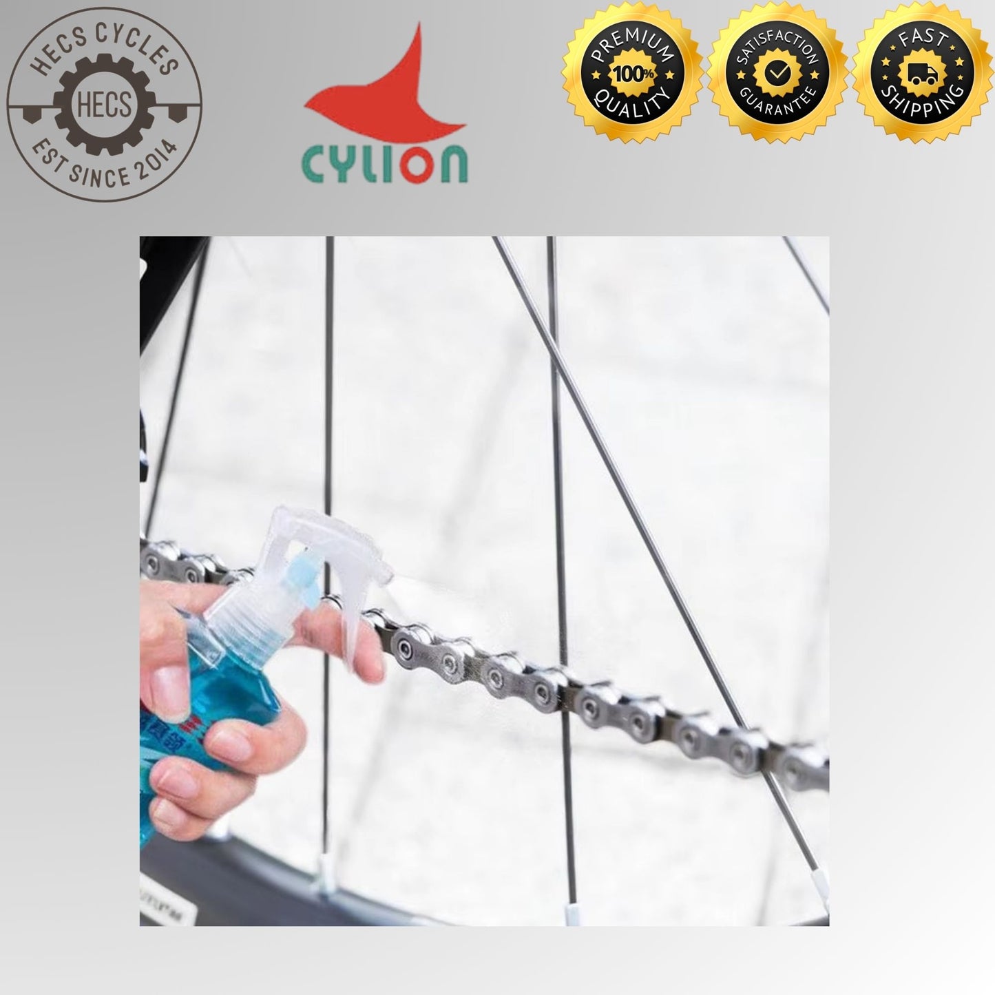 Cylion 1 Bottle 300ml Bike Chain Degreaser Spray Bicycle Drivetrain Cleaner for Road MTB Gravel Bikes