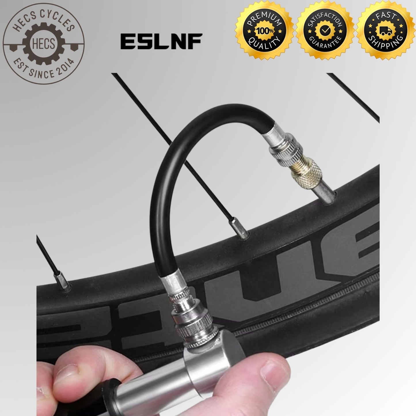 ESLNF Bicycle Mini Pump Aluminium Alloy Portable Hand Air Pump for Presta & Schrader Valves