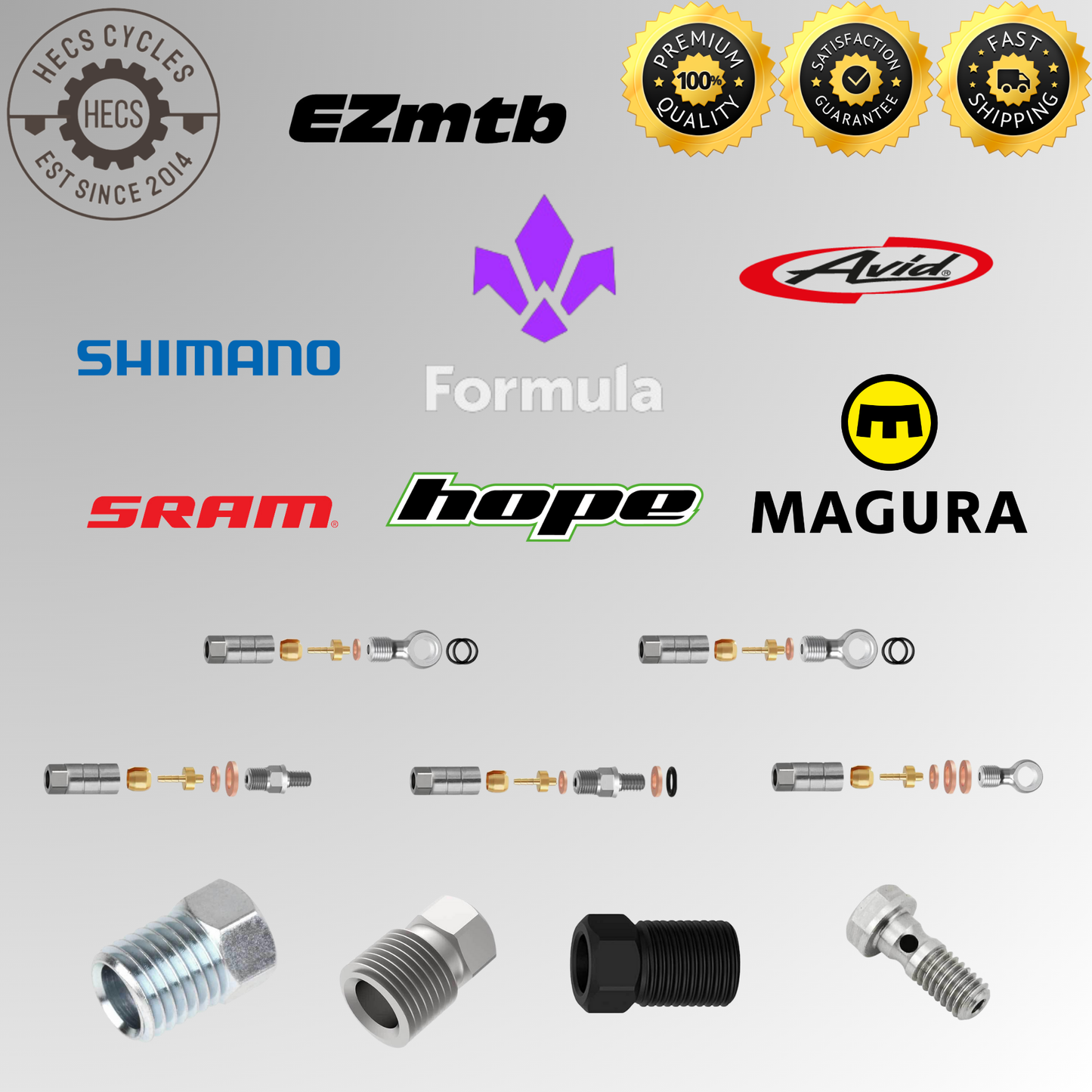 EZMTB Shroud Banjo Connector Hydraulic Brake Shimano Sram Avid Hope Magura Formula