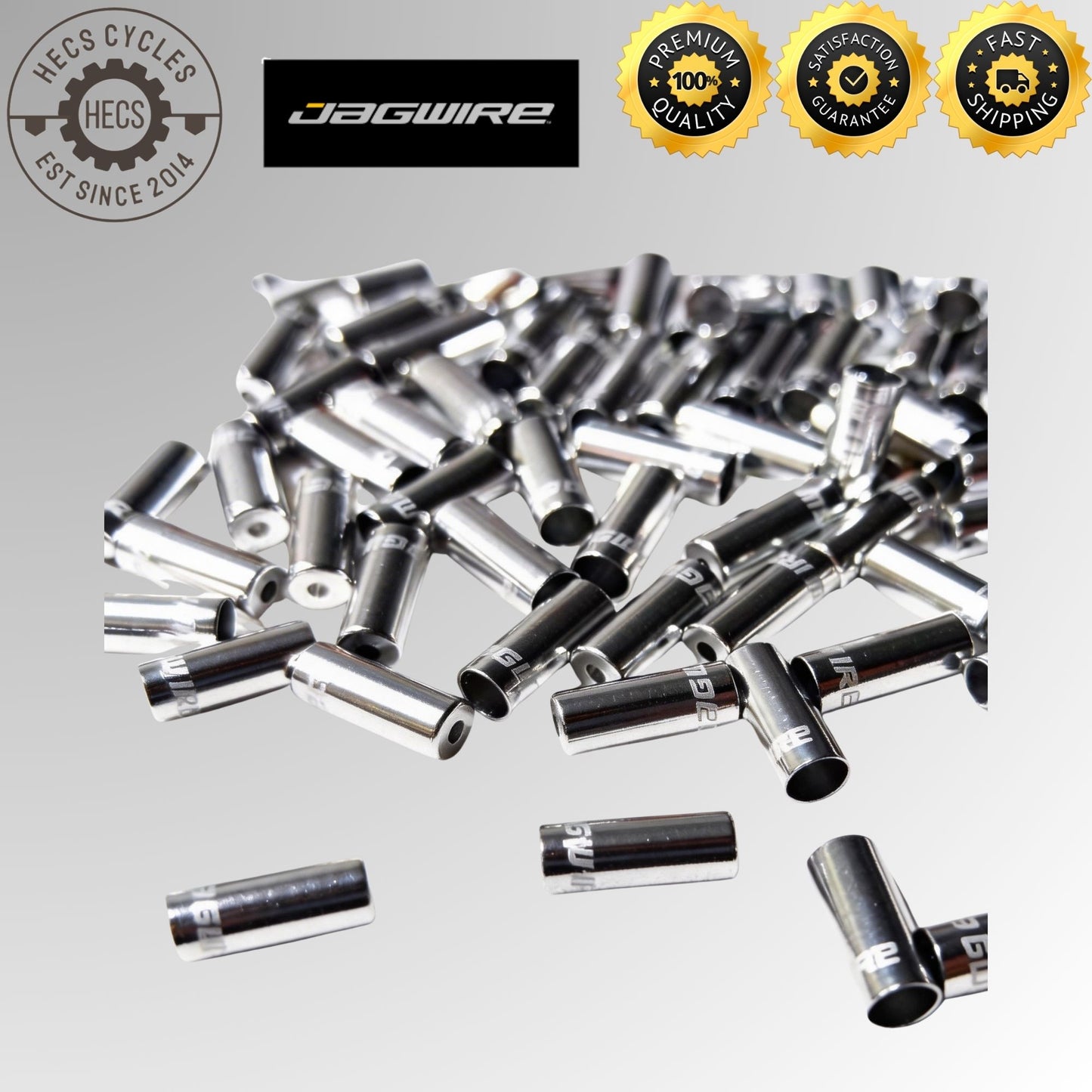 Jagwire Bicycle Aluminium Housing End Caps For Shifter Brake Housing