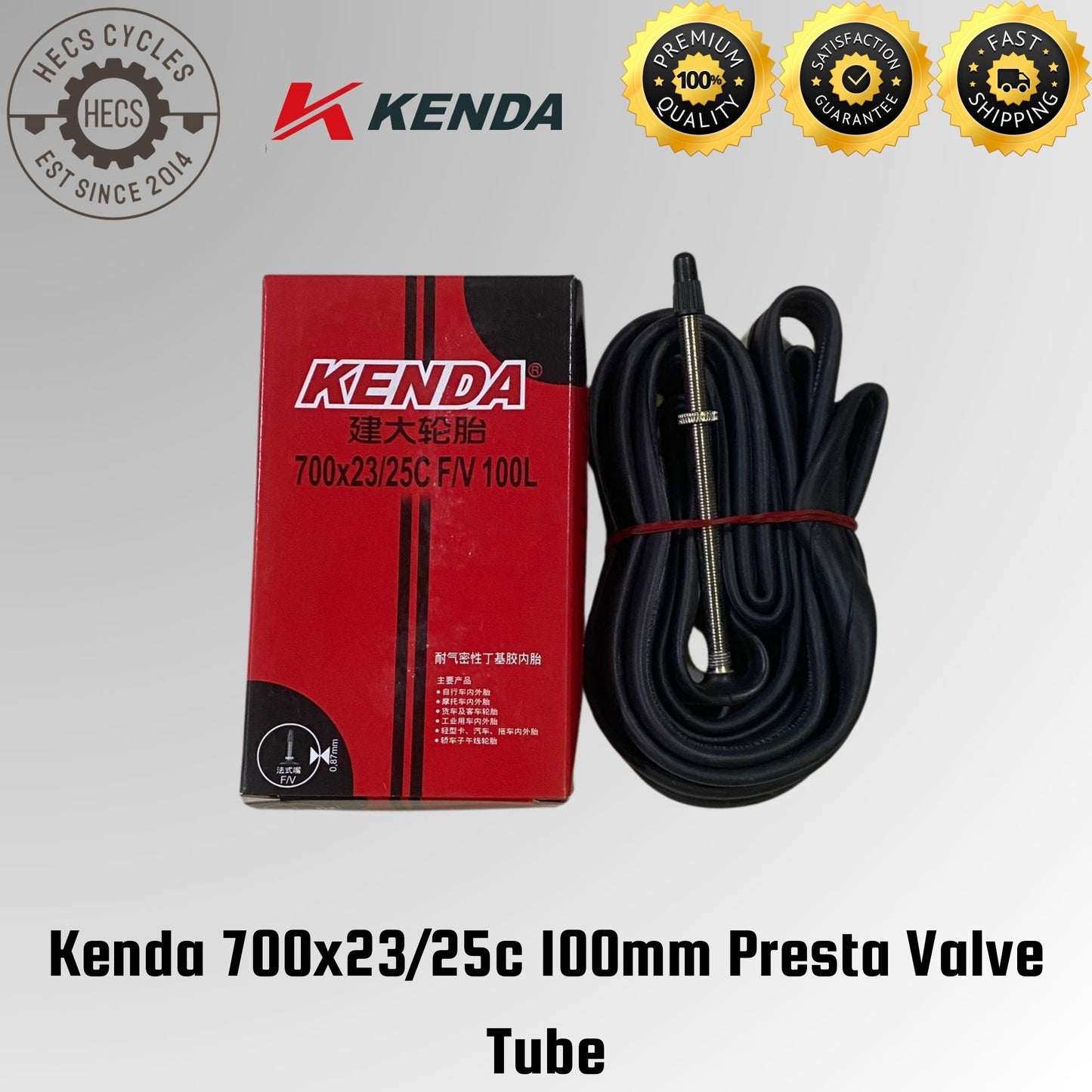 Kenda 700x23/25c 100mm Presta Valve Tube