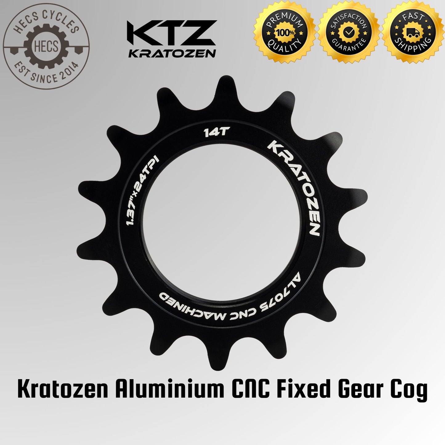 Kratozen Aluminium CNC Fixed Gear Fixie Cog