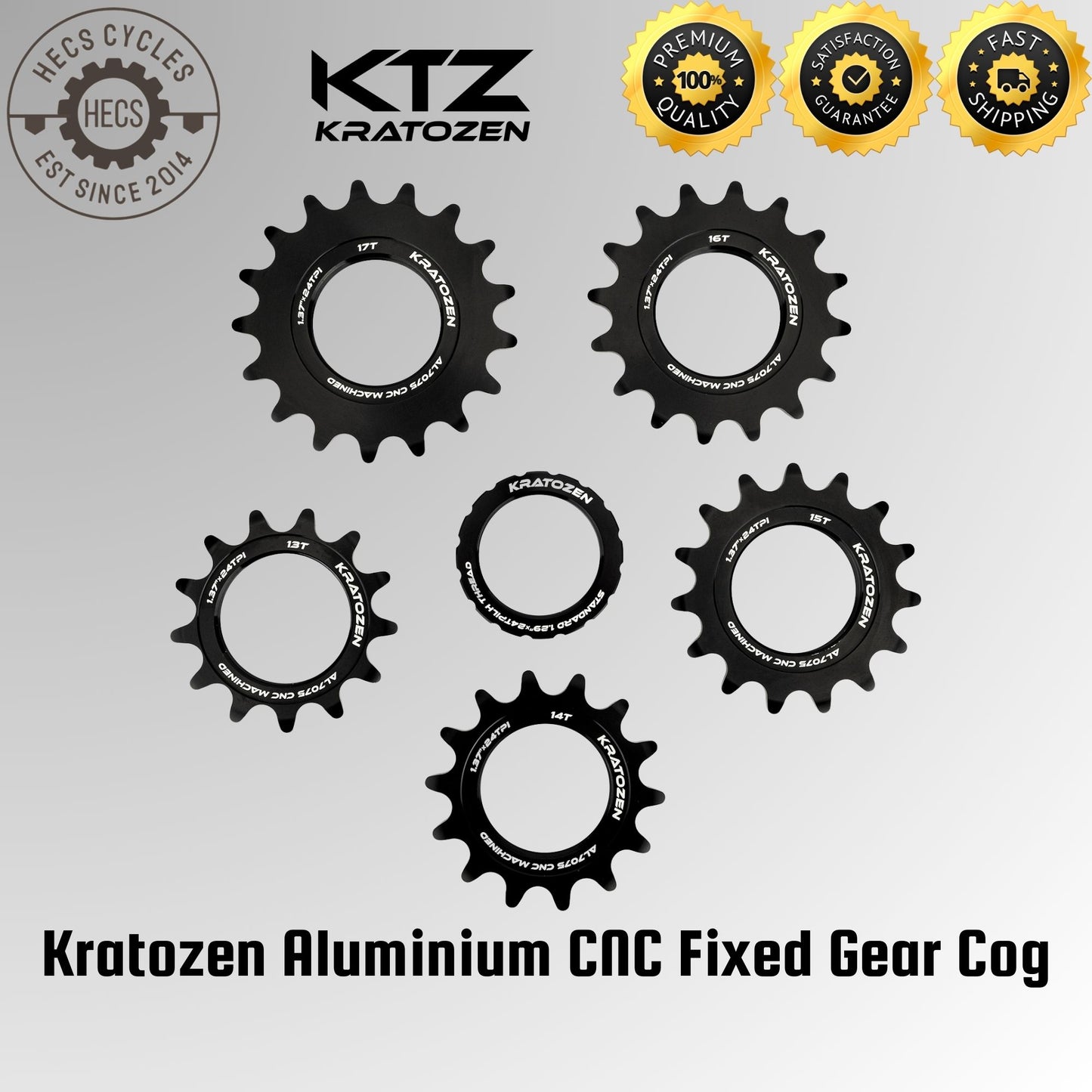 Kratozen Aluminium CNC Fixed Gear Fixie Cog