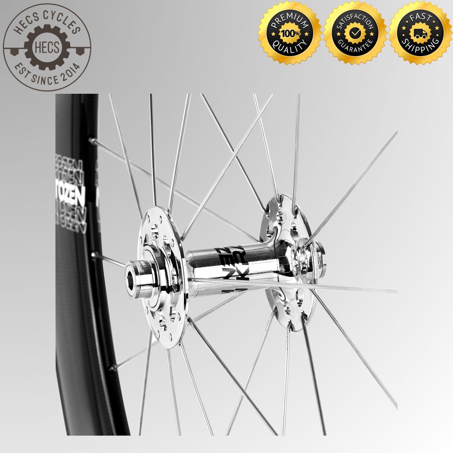 Kratozen 55mm 3k Gloss Carbon Track Wheelset