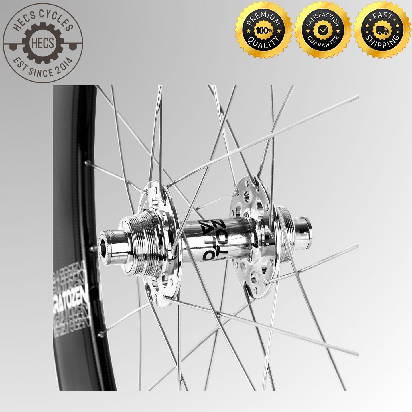Kratozen 55mm 3k Gloss Carbon Track Wheelset
