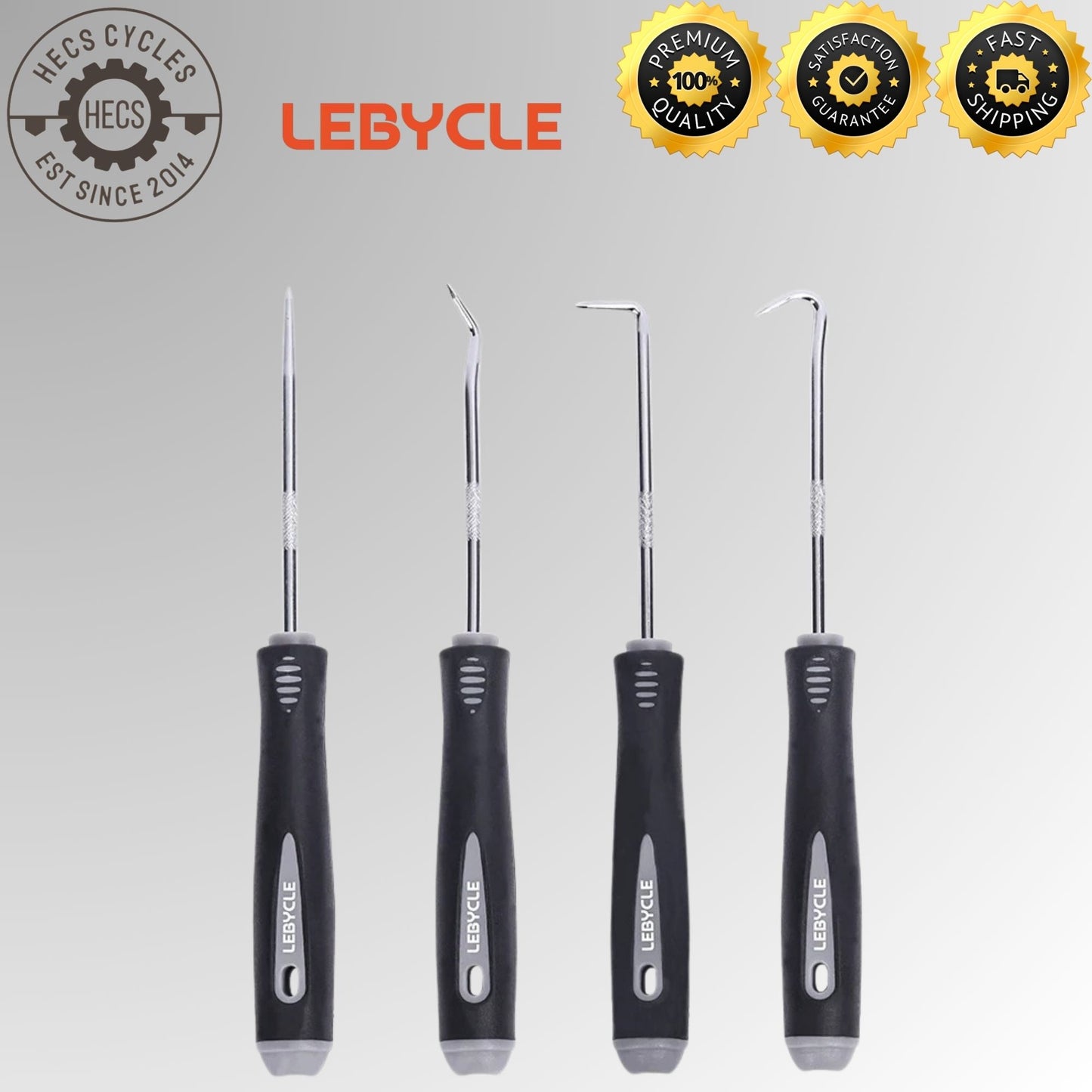 Lebycle O-Ring & Oil Seal Remover – 45/90 Degree Hook Tool for Bicycle Hub Bearings & Suspension Forks
