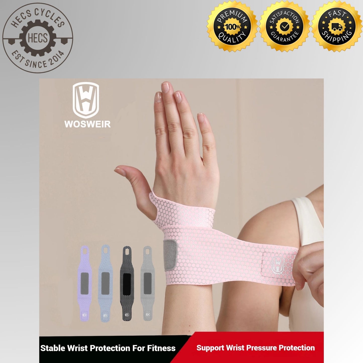 Lightweight Sports Wrist Support 1 Pair – Anti-Strain Brace for Badminton, Table Tennis, Tennis & Gym
