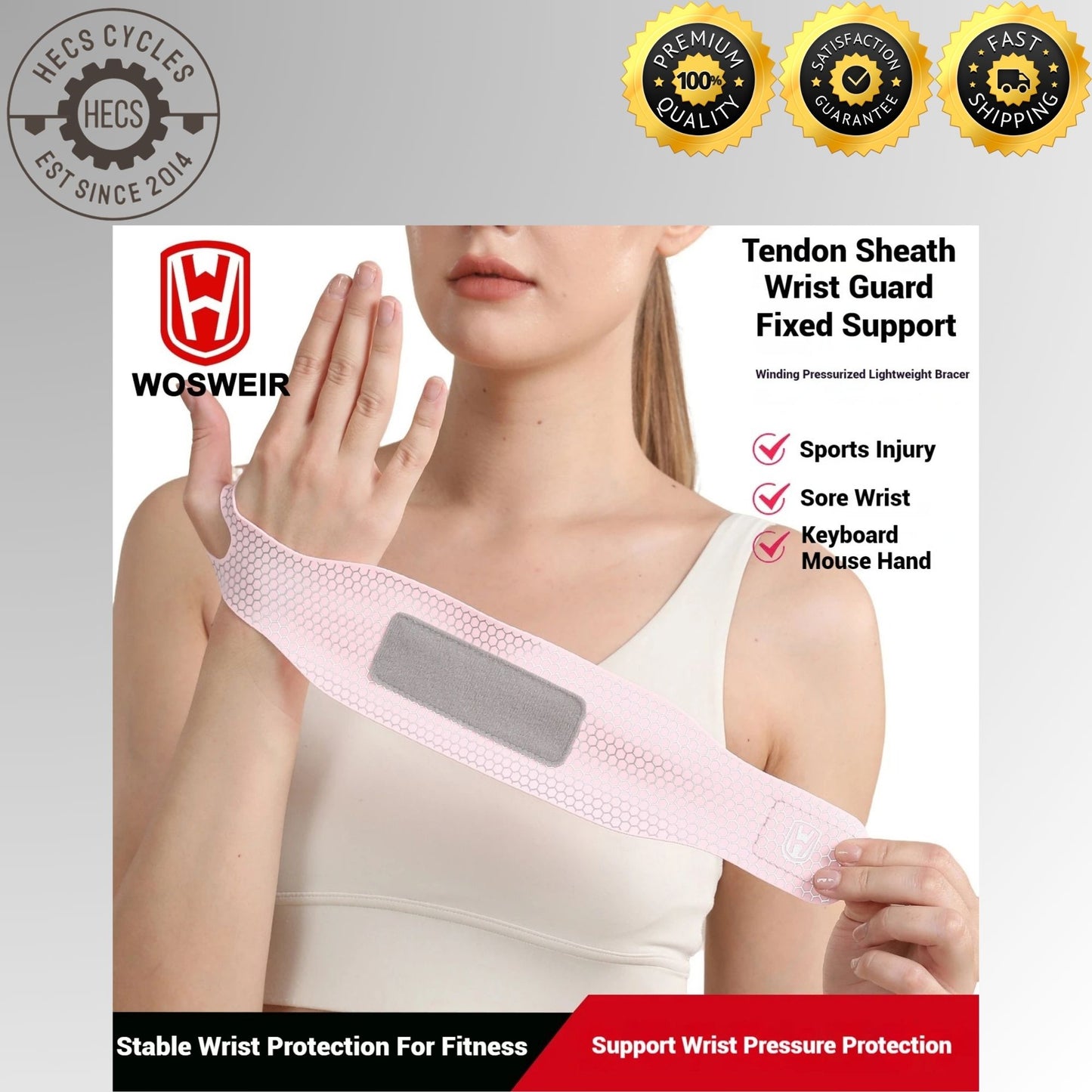 Lightweight Sports Wrist Support 1 Pair – Anti-Strain Brace for Badminton, Table Tennis, Tennis & Gym