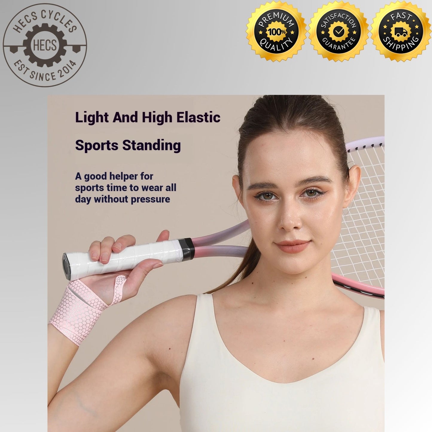Lightweight Sports Wrist Support 1 Pair – Anti-Strain Brace for Badminton, Table Tennis, Tennis & Gym