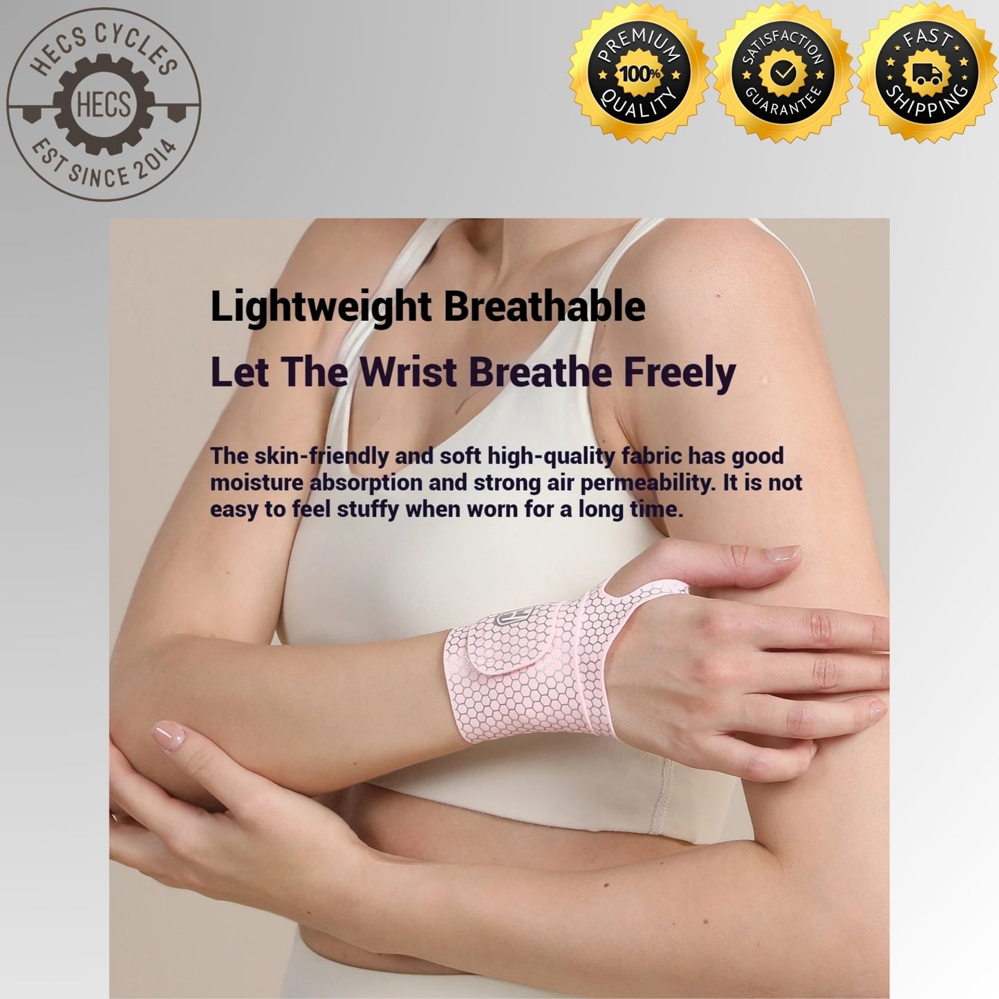 Lightweight Sports Wrist Support 1 Pair – Anti-Strain Brace for Badminton, Table Tennis, Tennis & Gym
