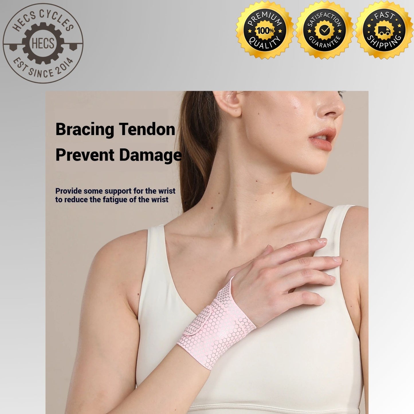 Lightweight Sports Wrist Support 1 Pair – Anti-Strain Brace for Badminton, Table Tennis, Tennis & Gym