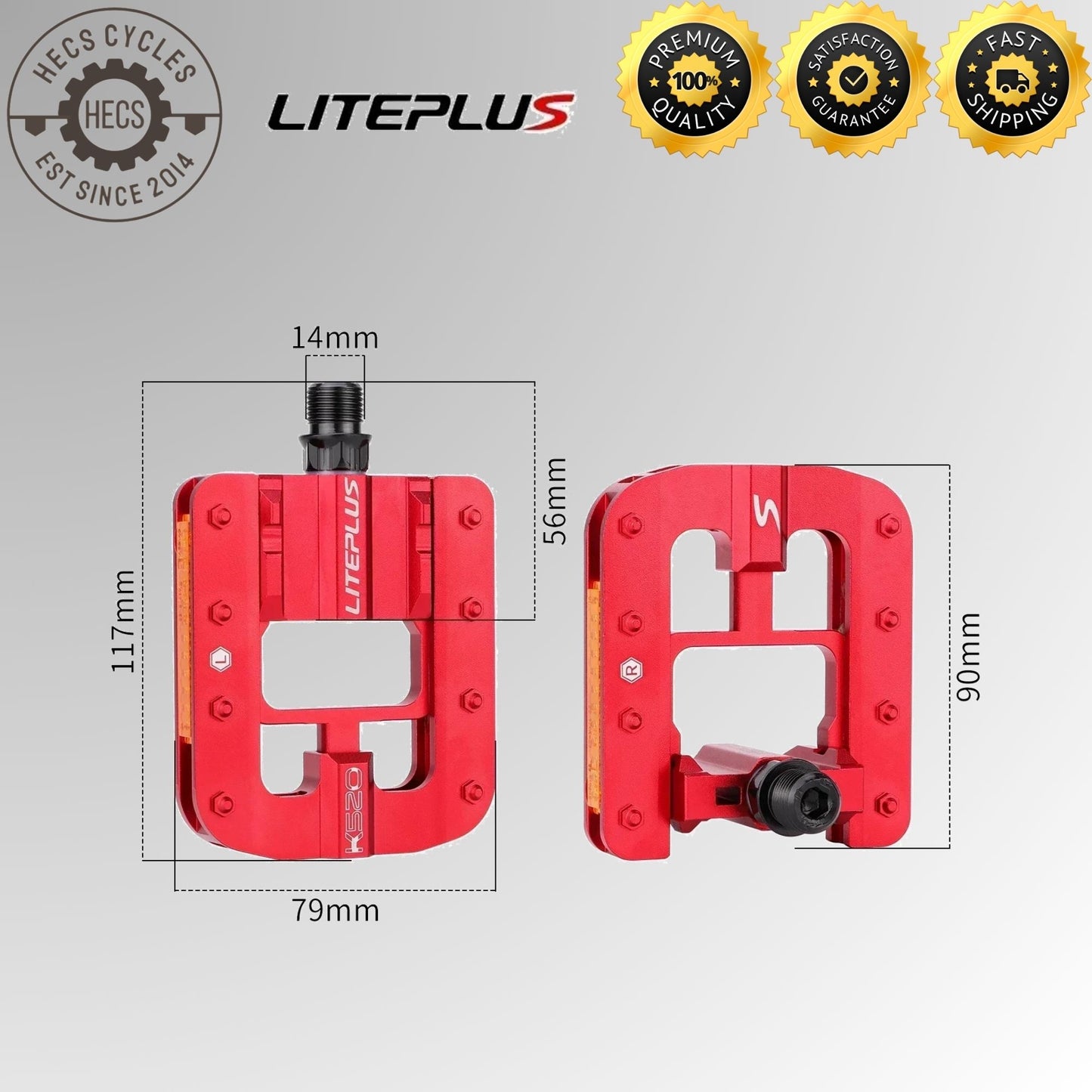 Liteplus Aluminum Alloy Foldable Bike Pedals Quick Folding, Lightweight & Durable Foldable Bicycle Pedals