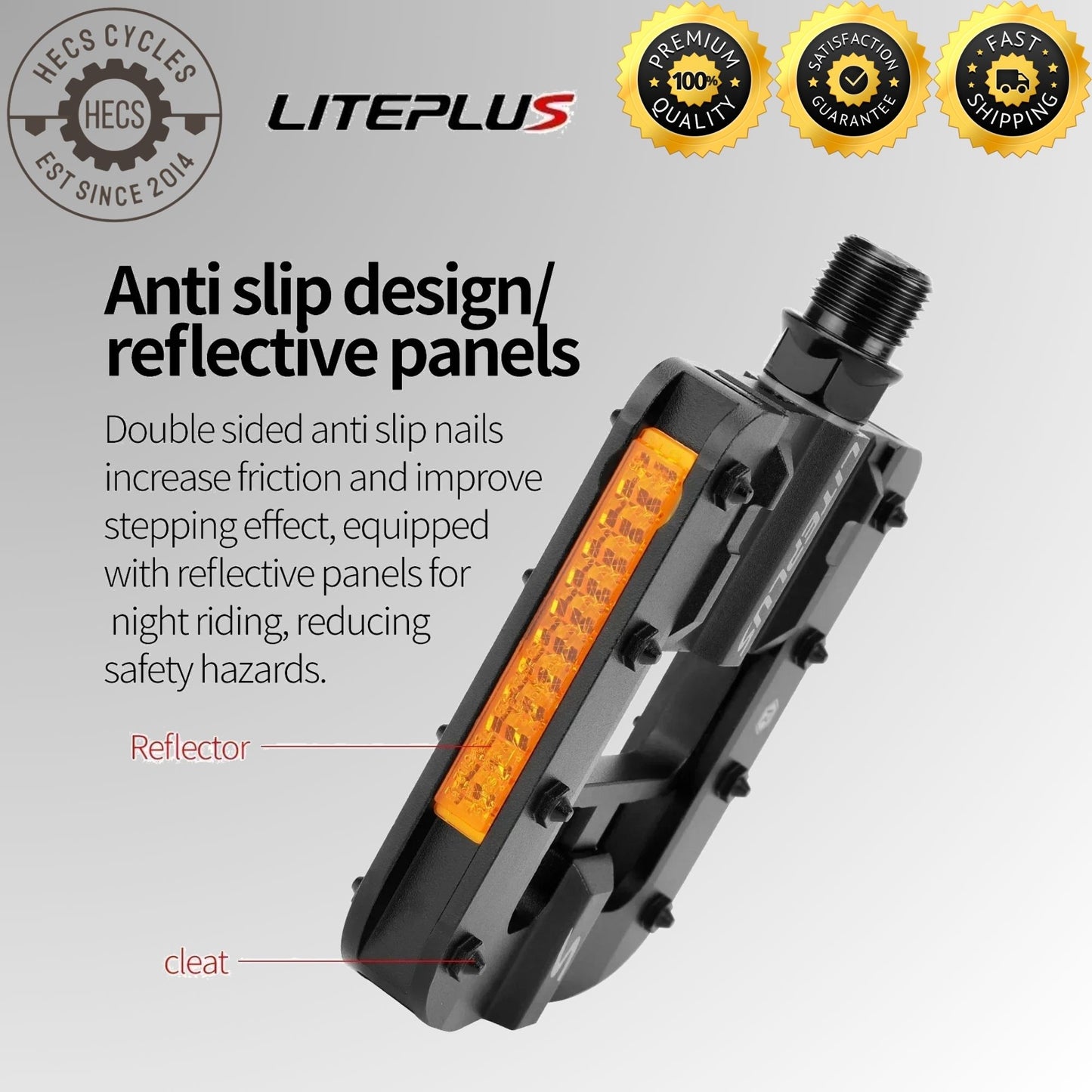 Liteplus Aluminum Alloy Foldable Bike Pedals Quick Folding, Lightweight & Durable Foldable Bicycle Pedals