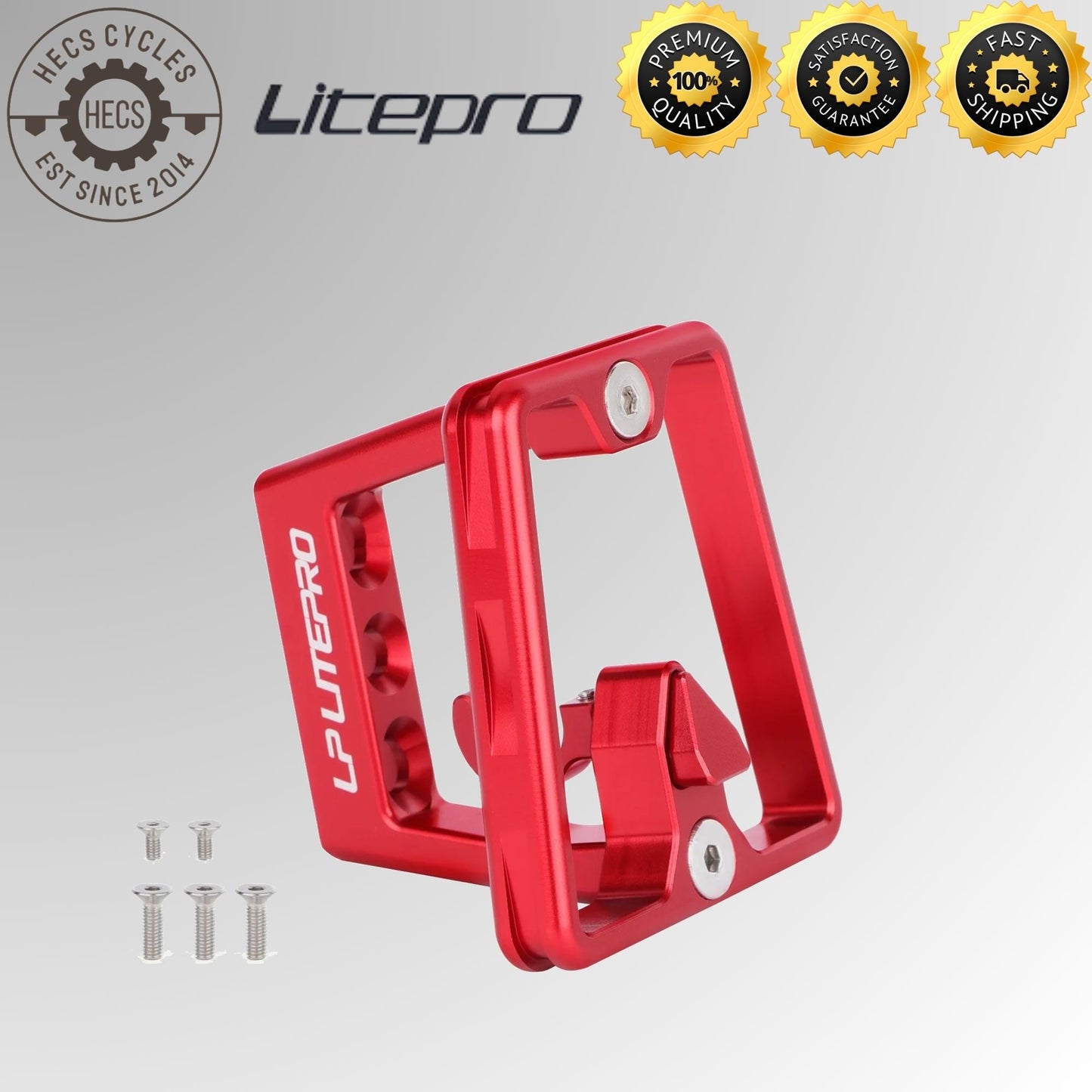 Litepro Aluminum Alloy Front Carrier Bracket 3-Hole Mount Adapter for Brompton Dahon Fnhon Folding Foldable Bikes