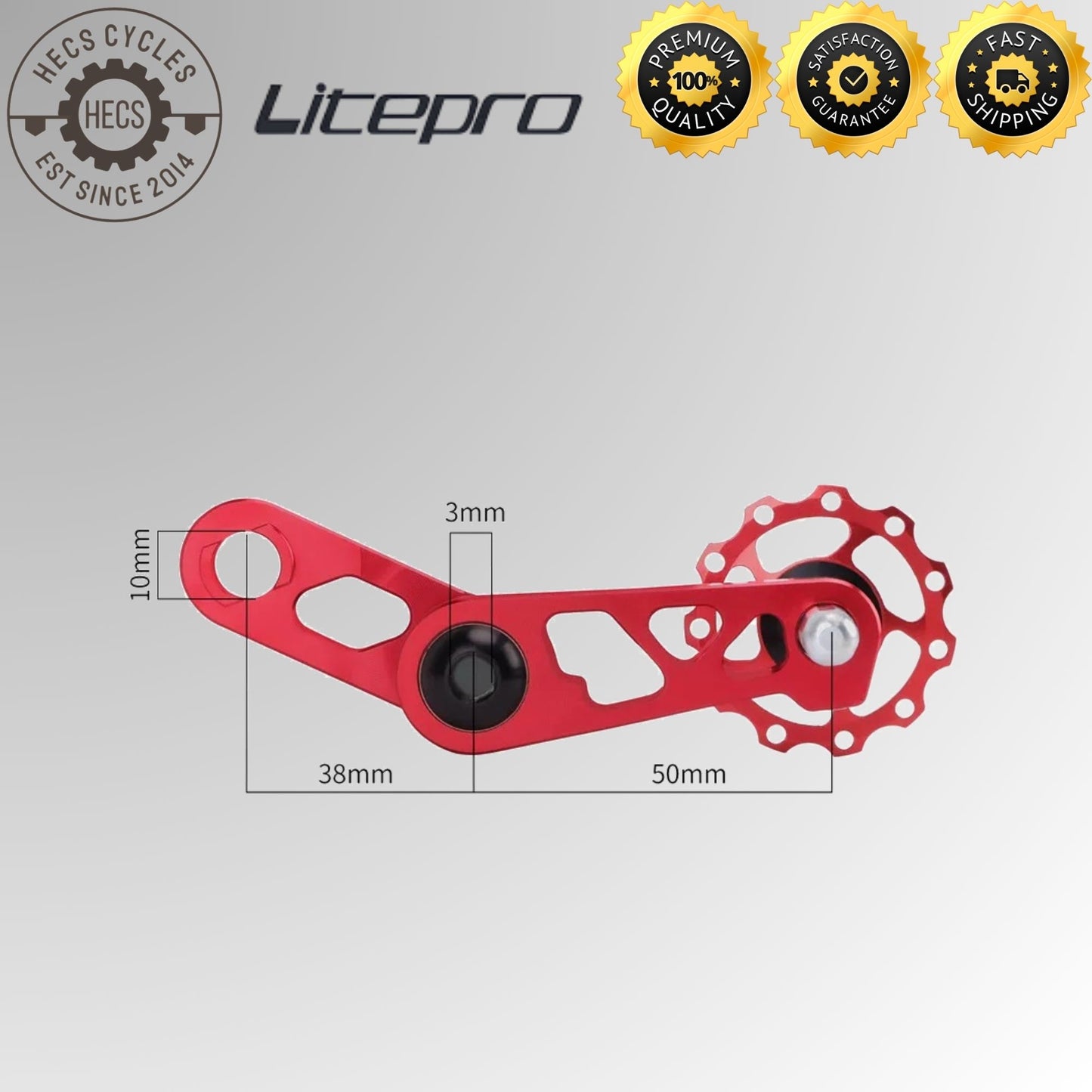 Litepro Chain Tensioner & Rear Derailleur – CNC Alloy Chain Guide Pulley for Bromptom Folding Foldable Bikes