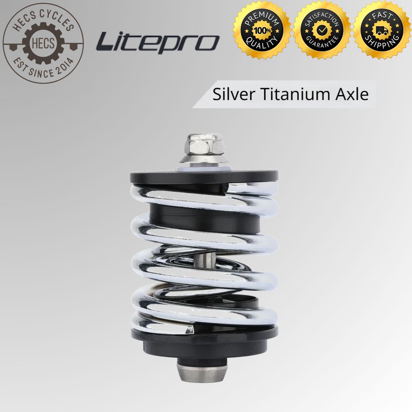 Litepro Double Spring Rear Shock Absorber Titanium Axle Suspension for Brompton Folding Foldable Bike