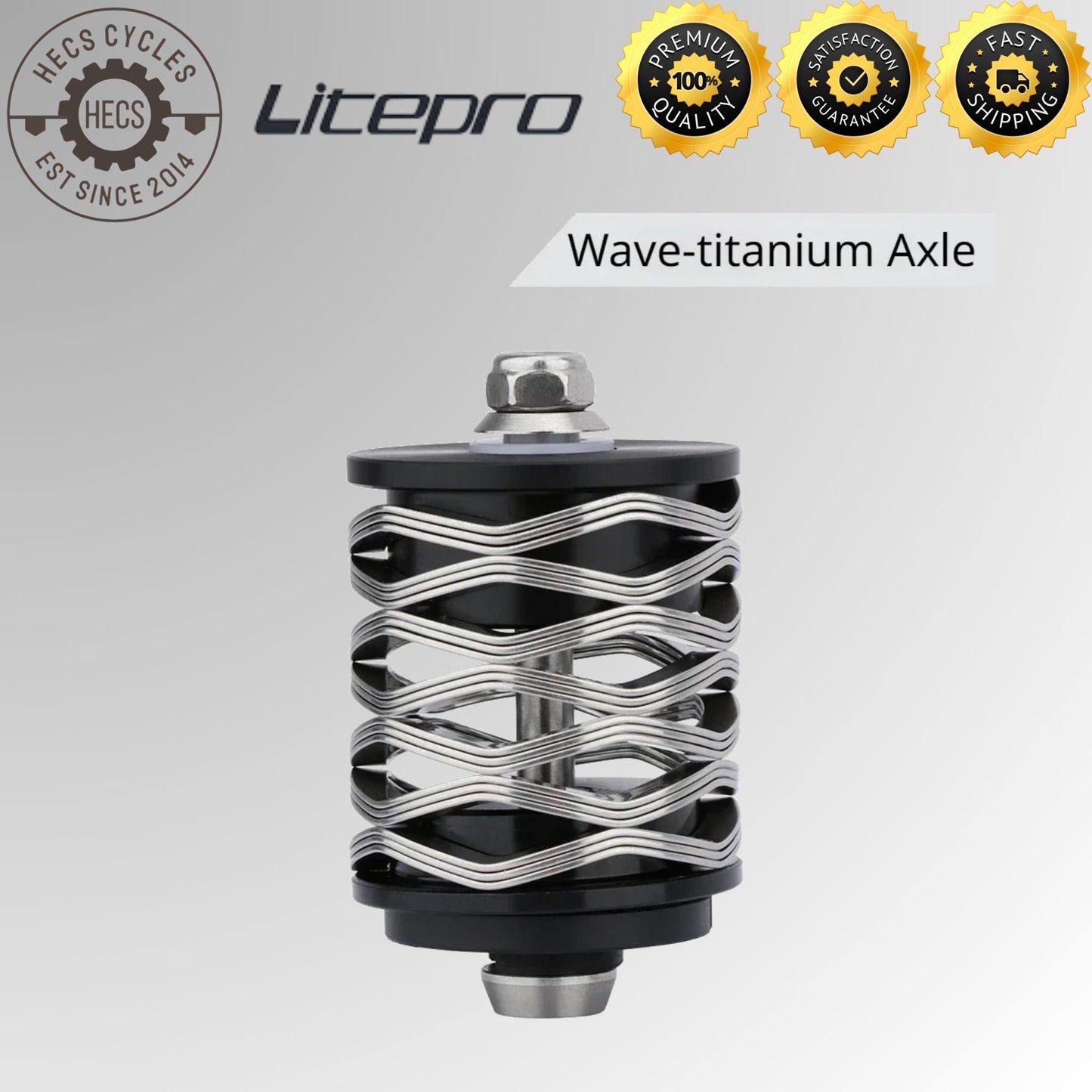 Litepro Double Spring Rear Shock Absorber Titanium Axle Suspension for Brompton Folding Foldable Bike