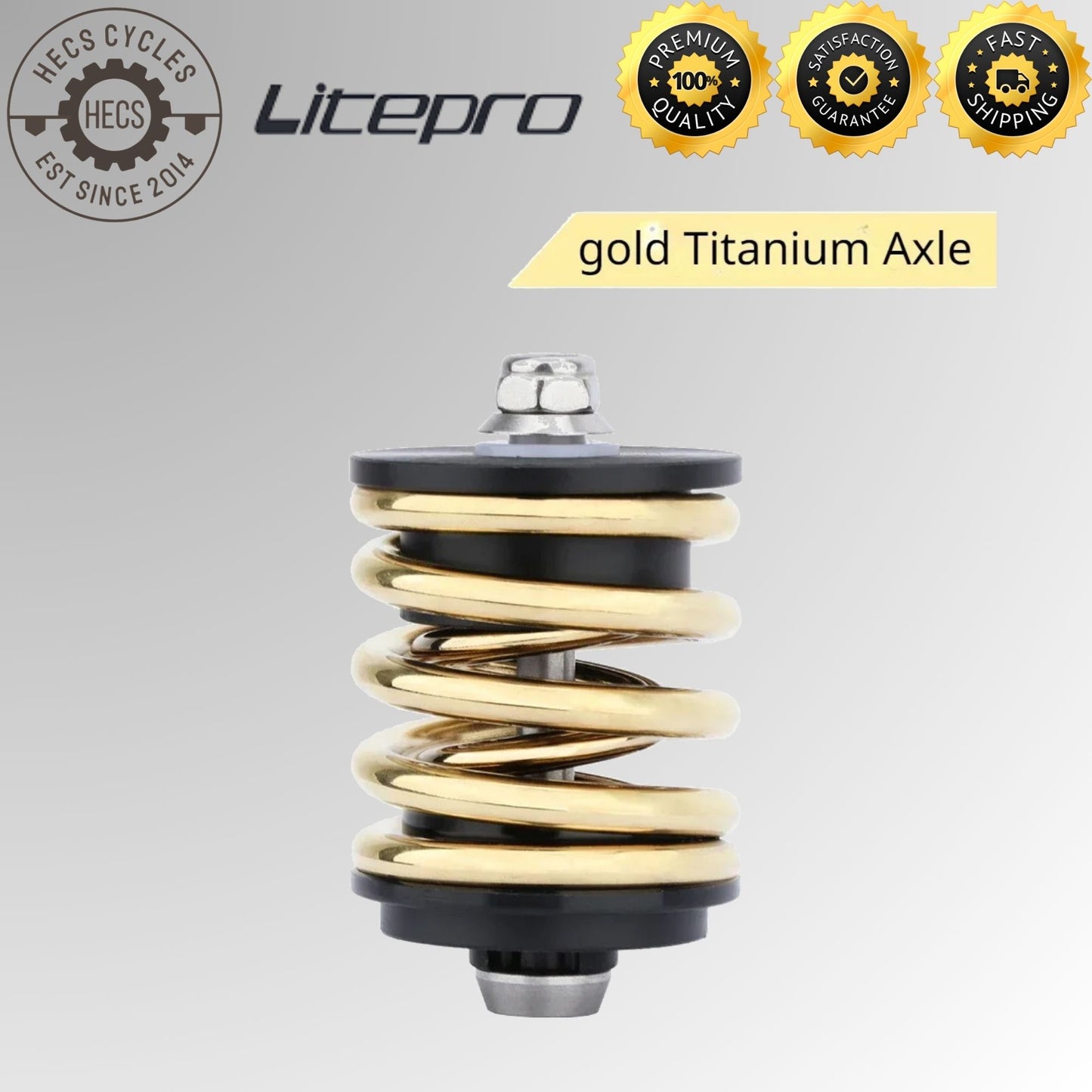Litepro Double Spring Rear Shock Absorber Titanium Axle Suspension for Brompton Folding Foldable Bike