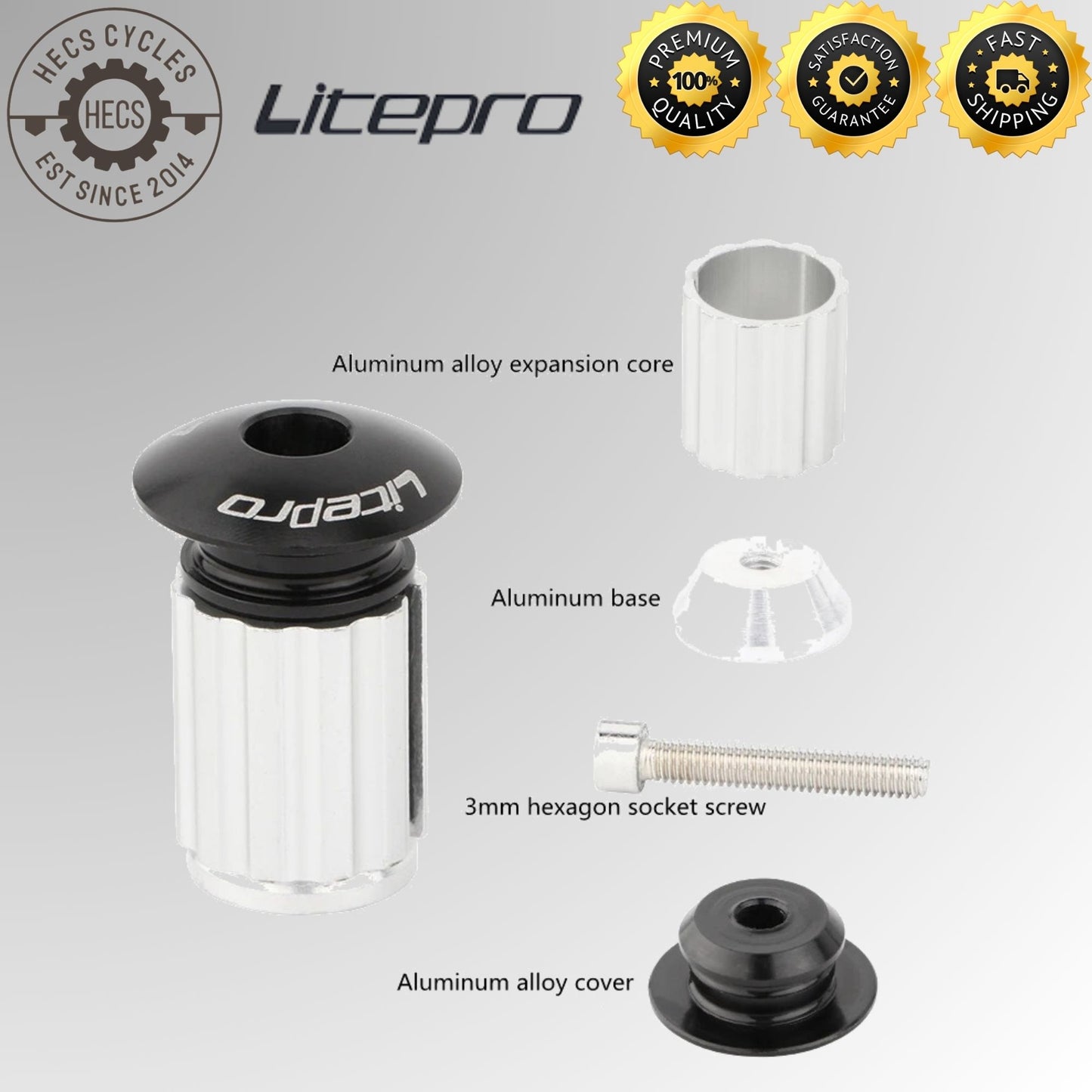 Litepro Handlebar Grip Plugs Bar End Plug Cap Expansion