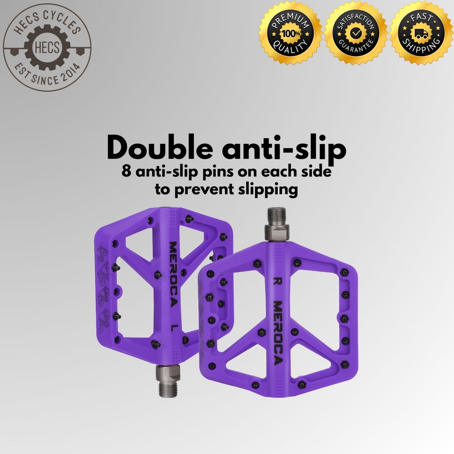MEROCA Wide Nylon Platform Pedals Mountain Bike Road Bike Foldable MTB Bicycle Pedals