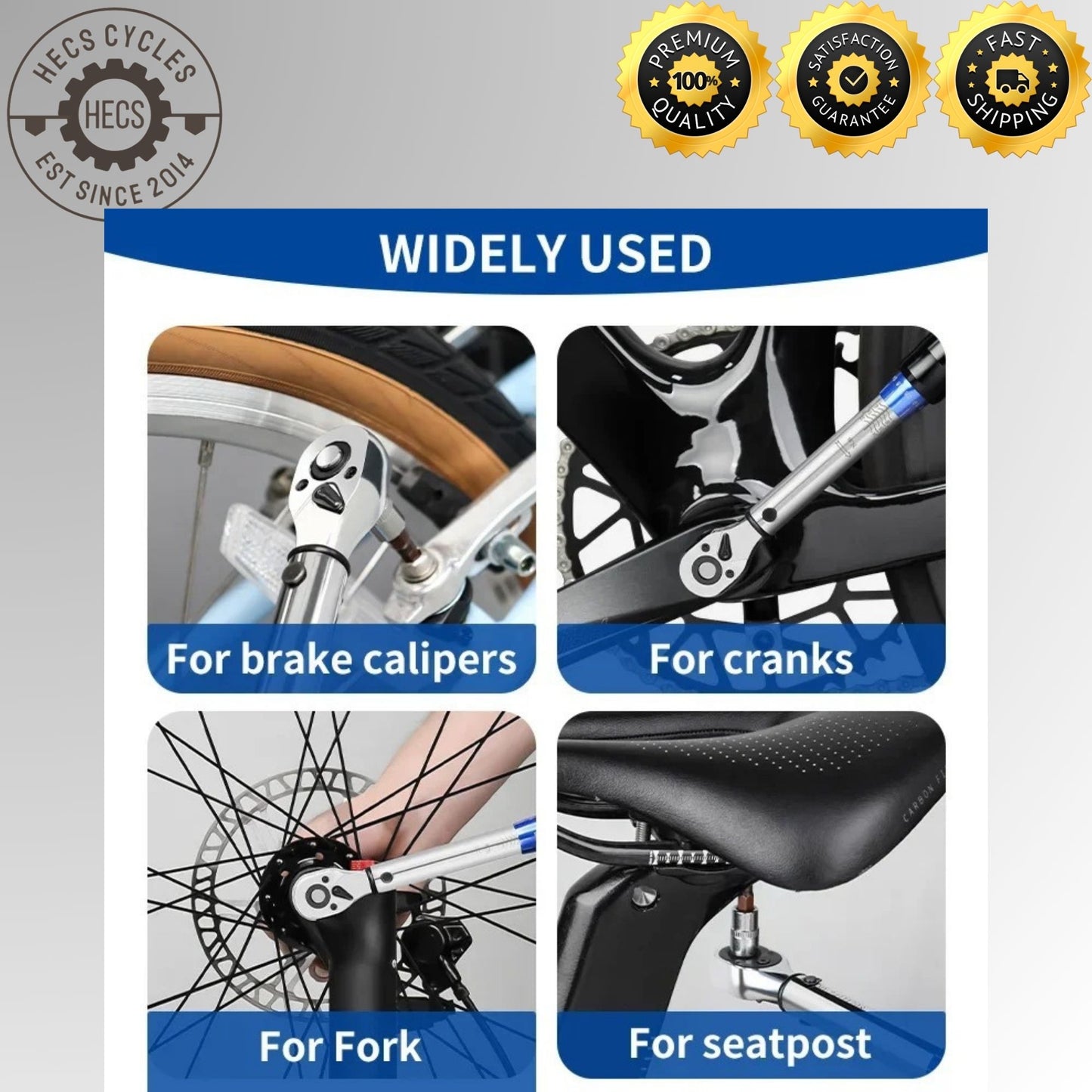 MUQZI 15PCS Bike Torque Wrench Set – 1/4 Inch Drive with Bit Sockets for MTB, Road & Folding Bicycle Maintenance