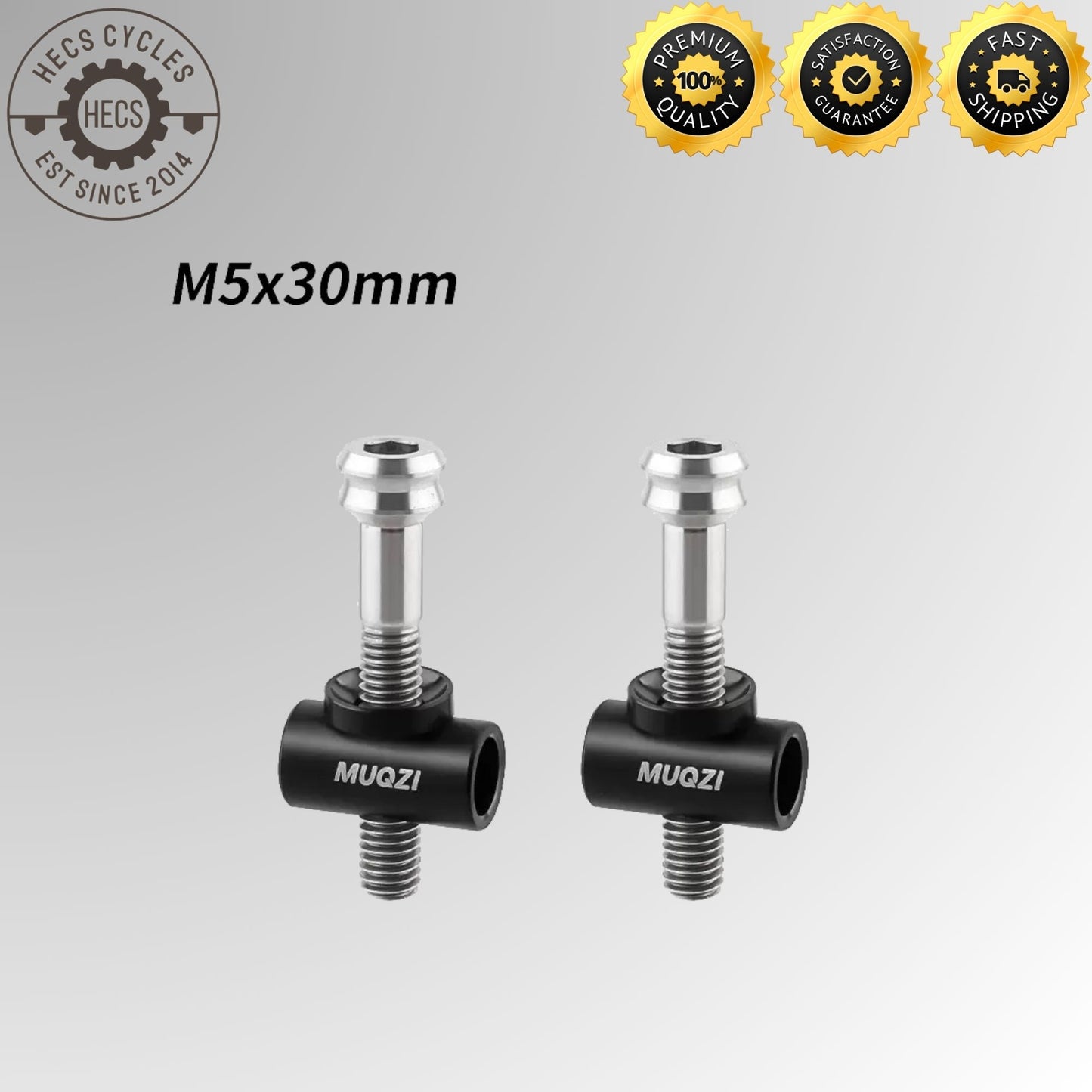 MUQZI 2Pcs Seatpost Bolts TC4 Titanium Alloy M5x30/40MM Bicycle Saddle Fixed Bolts Screws