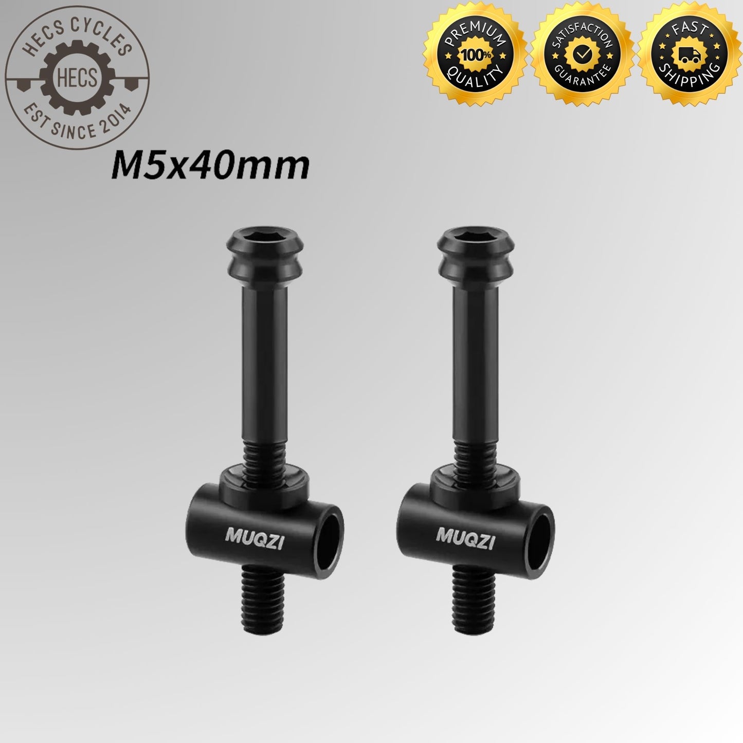 MUQZI 2Pcs Seatpost Bolts TC4 Titanium Alloy M5x30/40MM Bicycle Saddle Fixed Bolts Screws