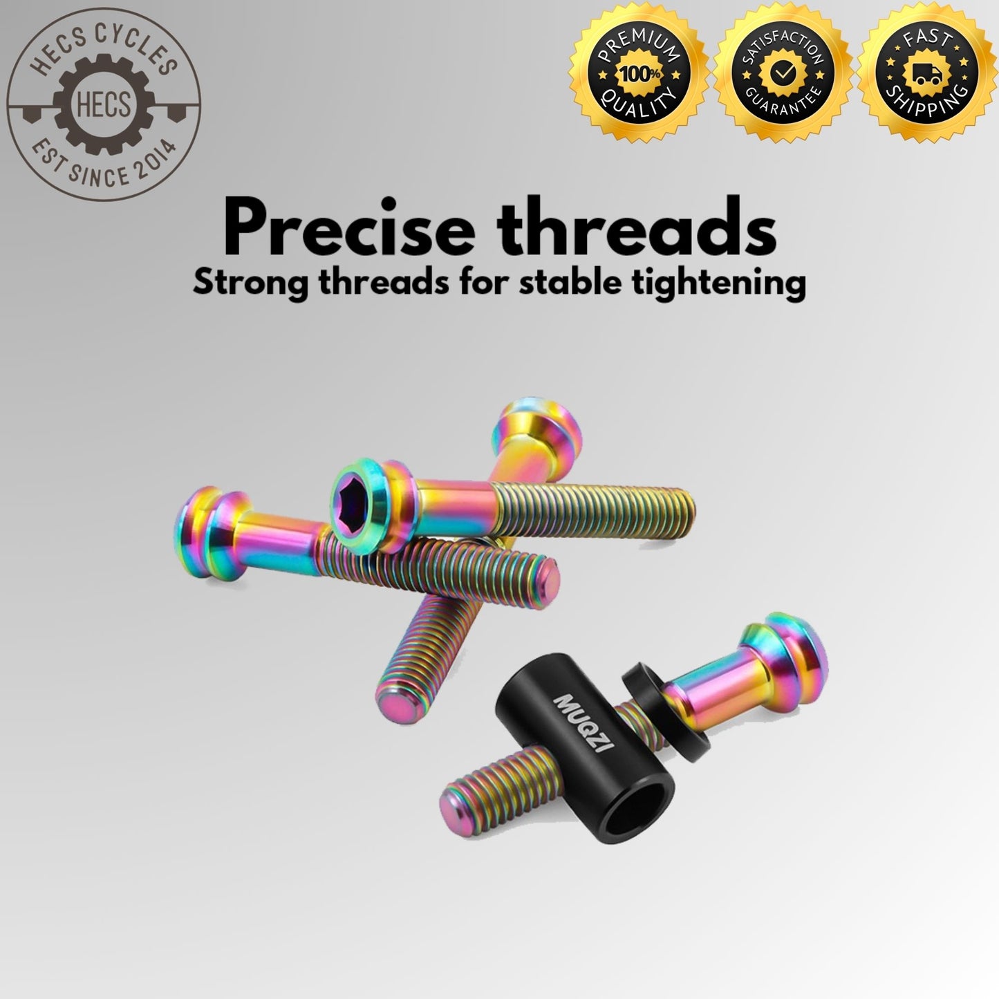 MUQZI 2Pcs Seatpost Bolts TC4 Titanium Alloy M5x30/40MM Bicycle Saddle Fixed Bolts Screws