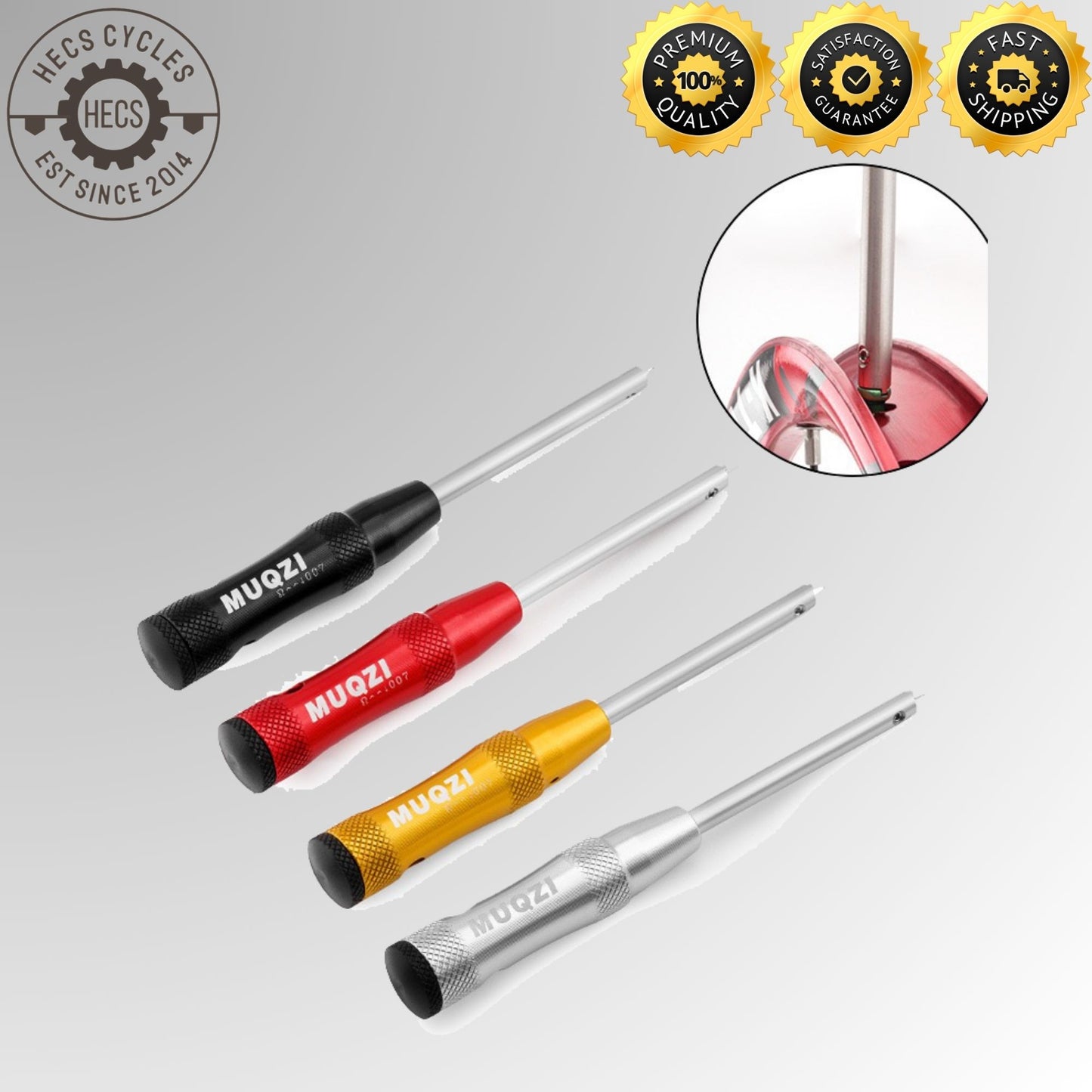 MUQZI Bicycle Spoke Nipple Inserter Tool MTB Road Bike Spoke Nipple Spanner Wrench