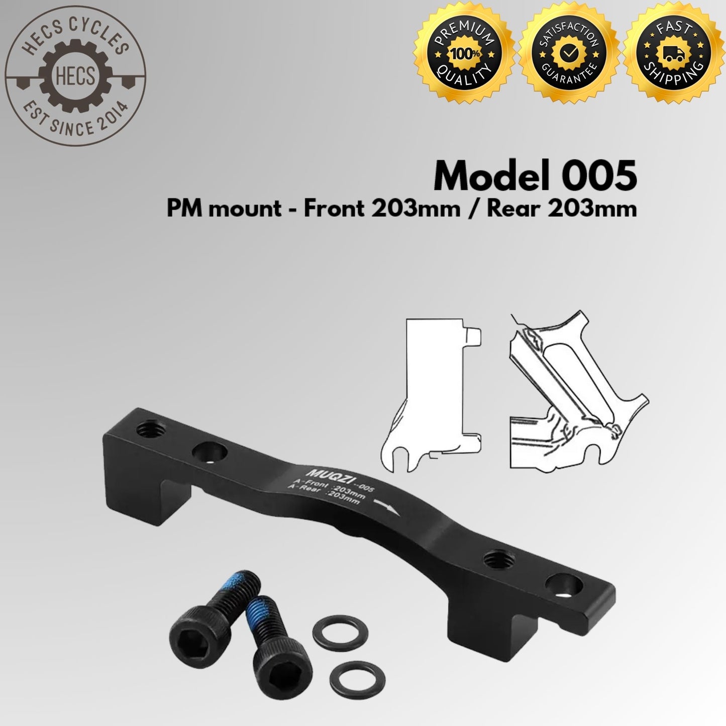 MUQZI MTB disc brake disc PM/IS adapter 160/180/203mm IS/PM aluminum alloy caliper adapter