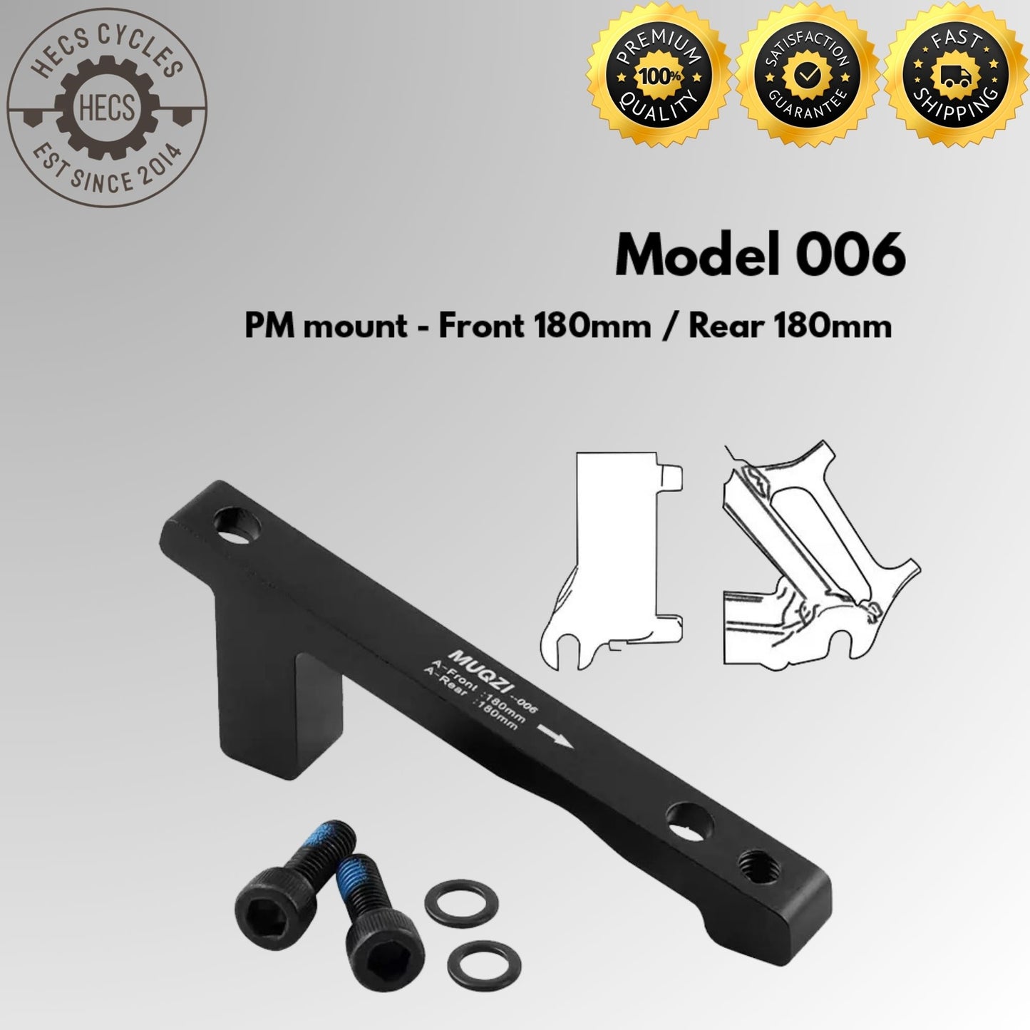 MUQZI MTB disc brake disc PM/IS adapter 160/180/203mm IS/PM aluminum alloy caliper adapter