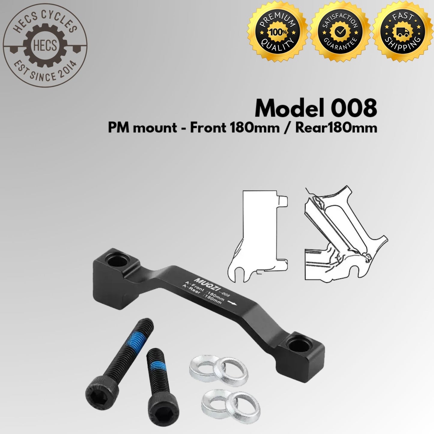 MUQZI MTB disc brake disc PM/IS adapter 160/180/203mm IS/PM aluminum alloy caliper adapter