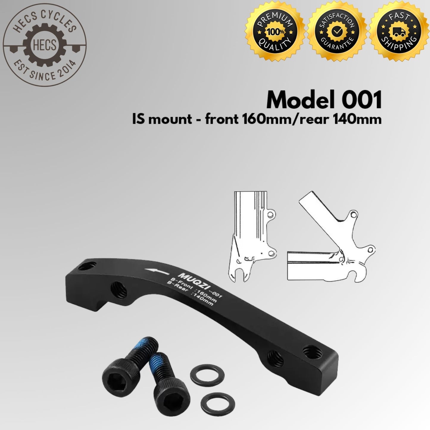 MUQZI MTB disc brake disc PM/IS adapter 160/180/203mm IS/PM aluminum alloy caliper adapter