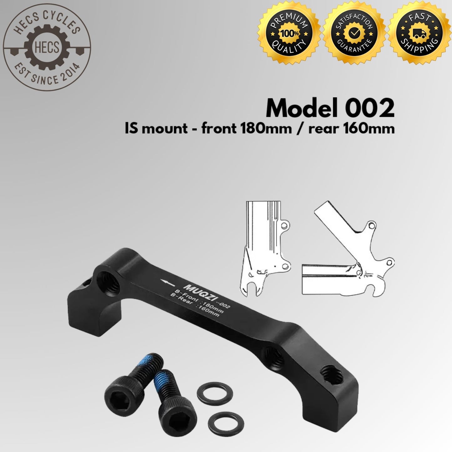 MUQZI MTB disc brake disc PM/IS adapter 160/180/203mm IS/PM aluminum alloy caliper adapter