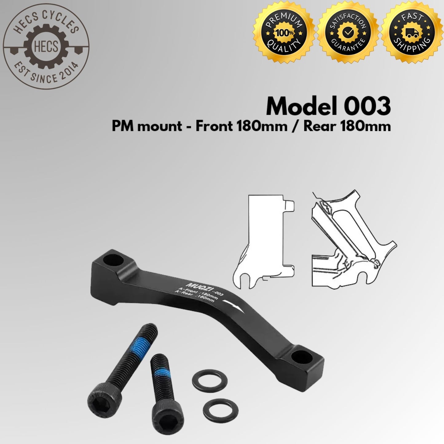 MUQZI MTB disc brake disc PM/IS adapter 160/180/203mm IS/PM aluminum alloy caliper adapter
