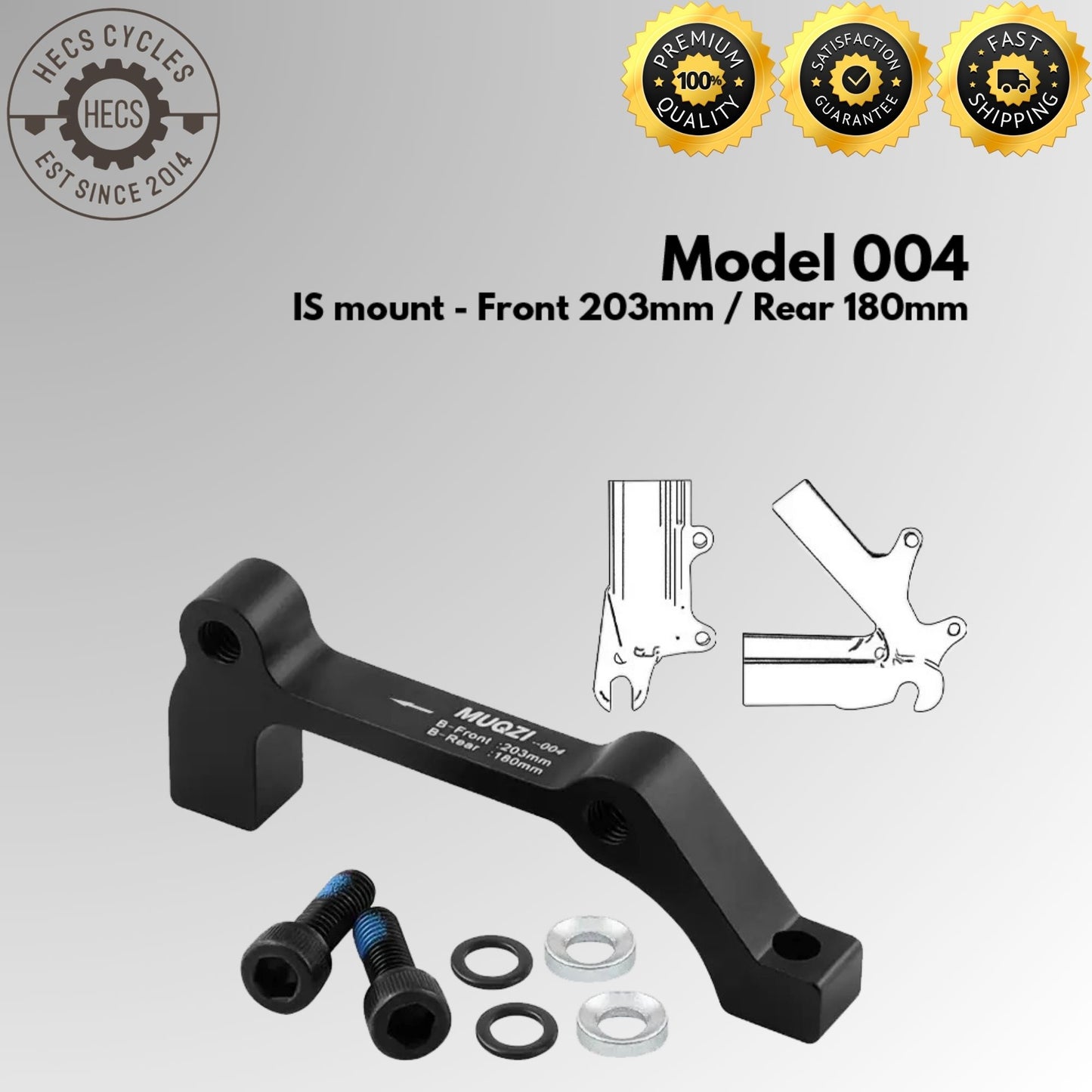 MUQZI MTB disc brake disc PM/IS adapter 160/180/203mm IS/PM aluminum alloy caliper adapter