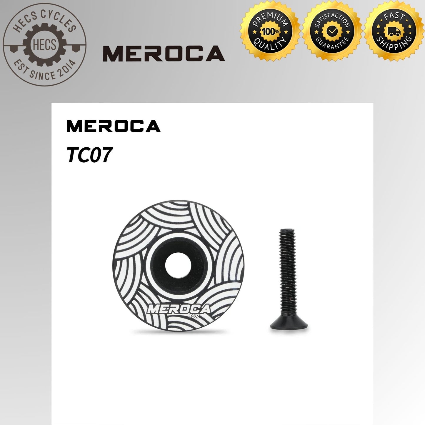 Meroca Aluminum Bicycle Stem Headset Top Cap 28.6mm 1 1/8" Steerer Fork Tube Headset Cap Cover