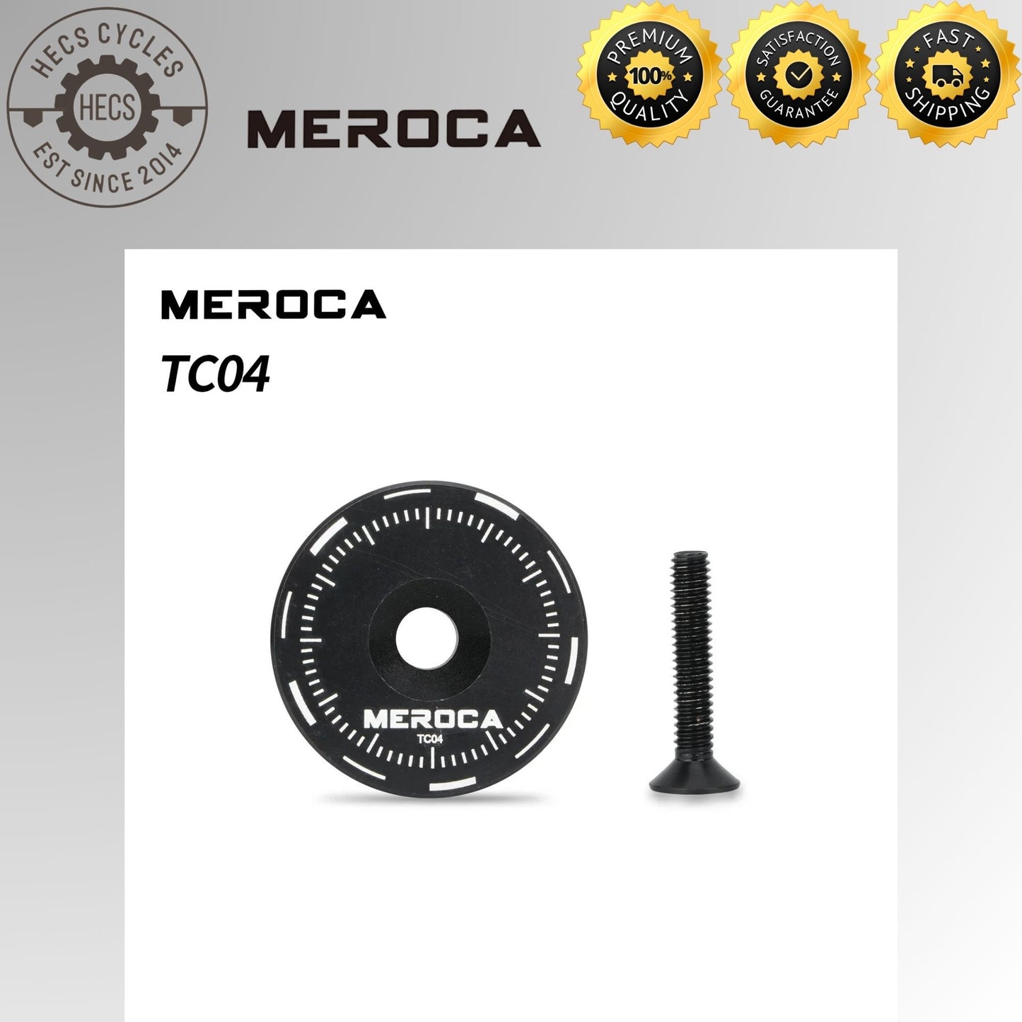 Meroca Aluminum Bicycle Stem Headset Top Cap 28.6mm 1 1/8" Steerer Fork Tube Headset Cap Cover