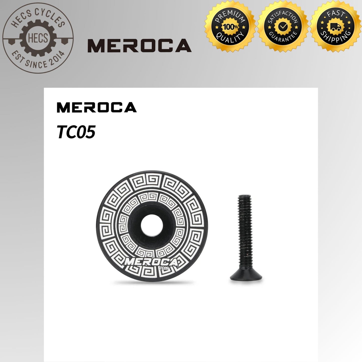 Meroca Aluminum Bicycle Stem Headset Top Cap 28.6mm 1 1/8" Steerer Fork Tube Headset Cap Cover