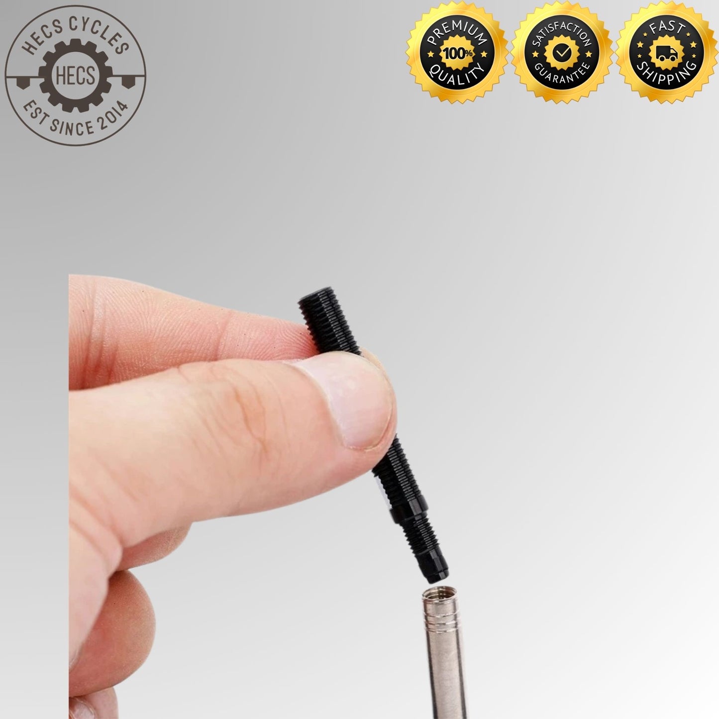 RISK Aluminium Presta Valve Extender Set (45mm / 80mm) with Core Remover Tool – Removable Inner Tube Extension Kit
