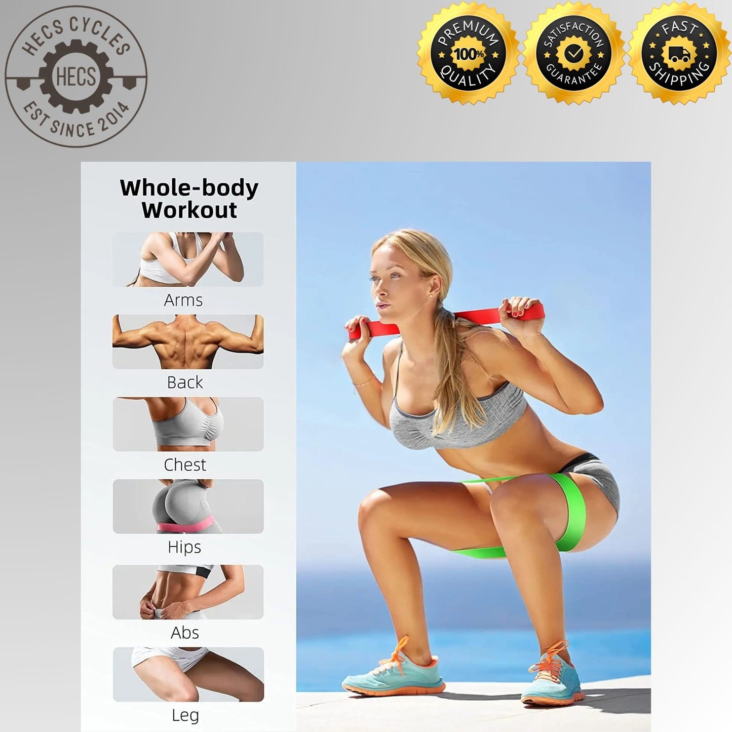 Resistance Loop Band – Squat, Yoga & Dance Stretch Band for Glutes and Legs